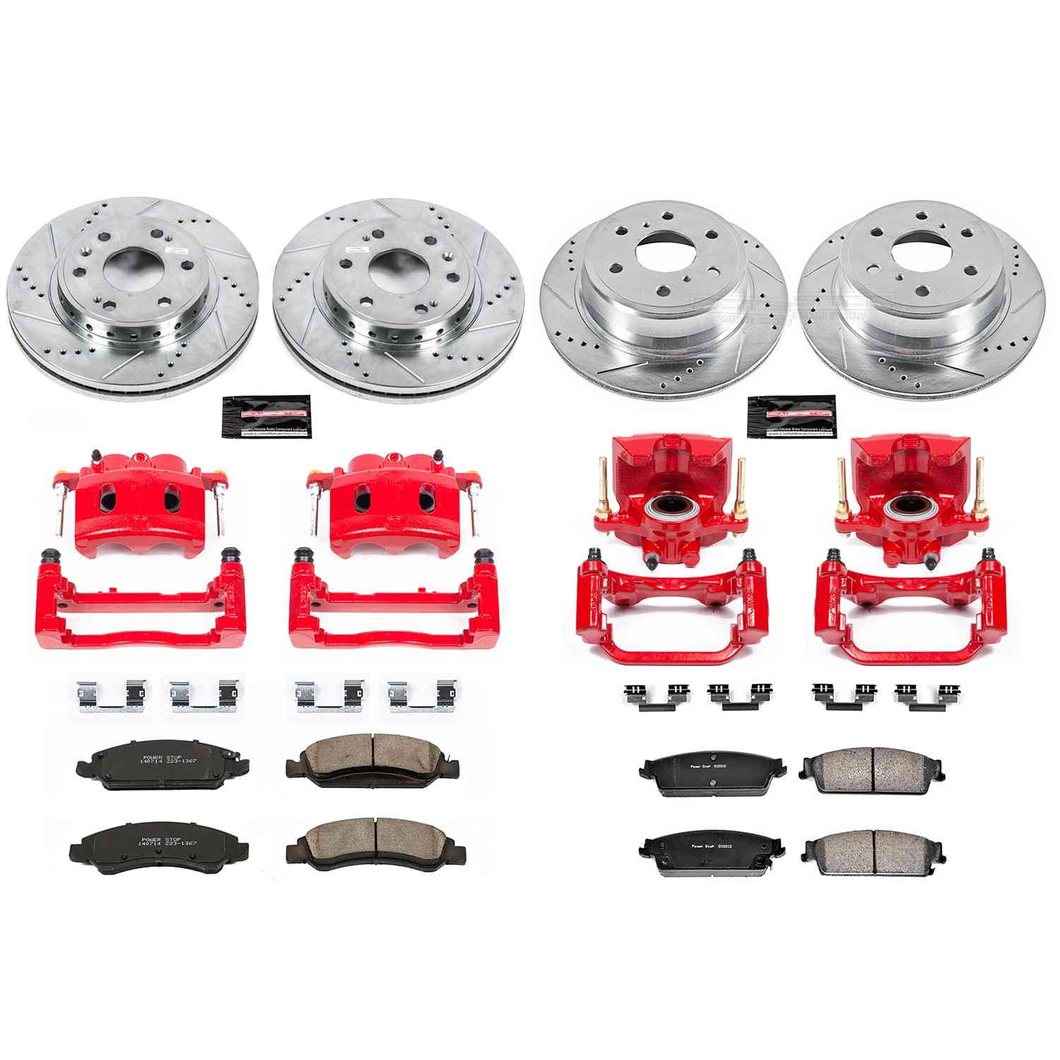 Power Stop 08-14 Chevrolet Tahoe Front & Rear Z23 Evolution Sport Brake Kit w/Calipers