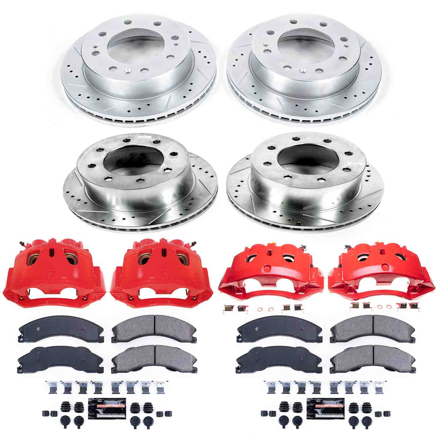 Power Stop 2011 Chevrolet Silverado 3500 HD Front & Rear Z23 Evolution Kit w/Cals