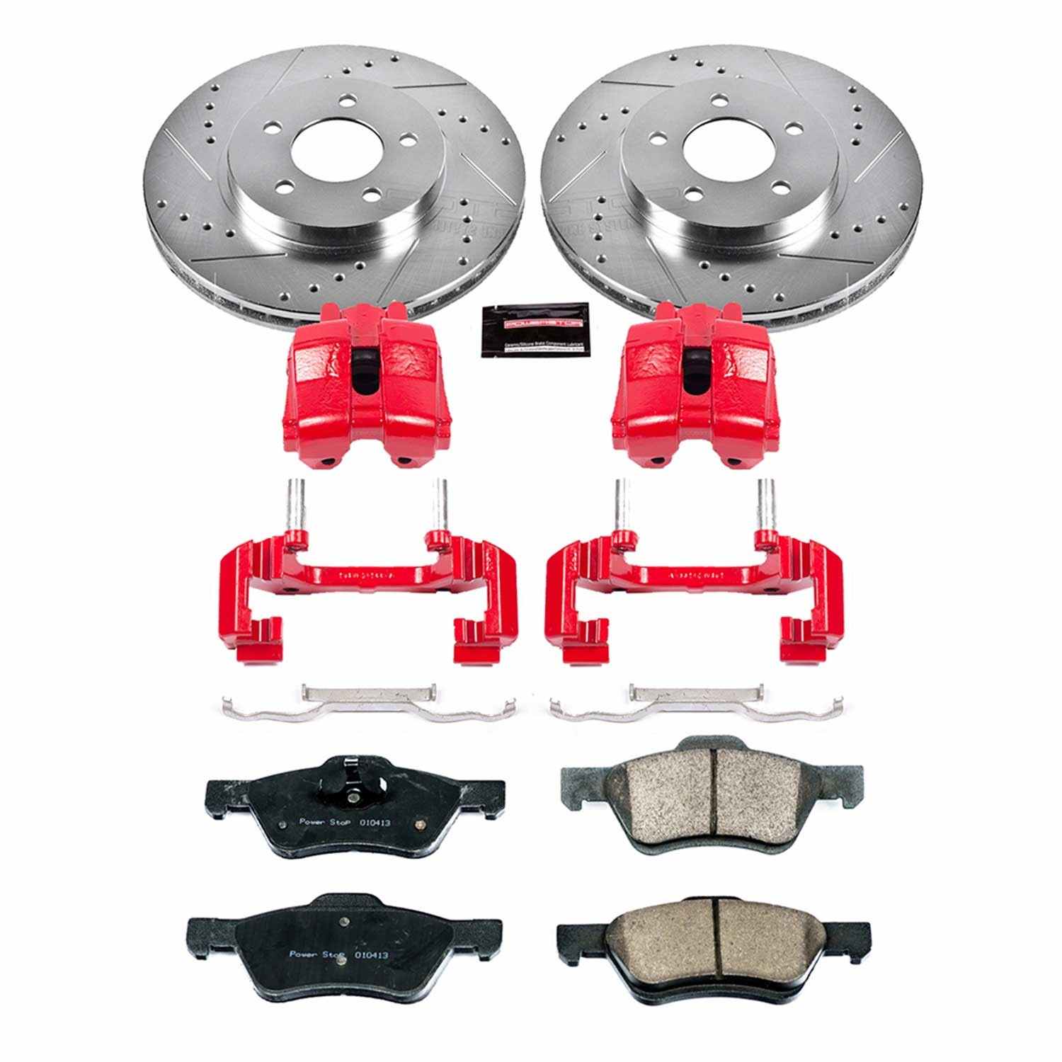 Power Stop 10-12 Ford Escape Front Z23 Evolution Sport Brake Kit w/Calipers
