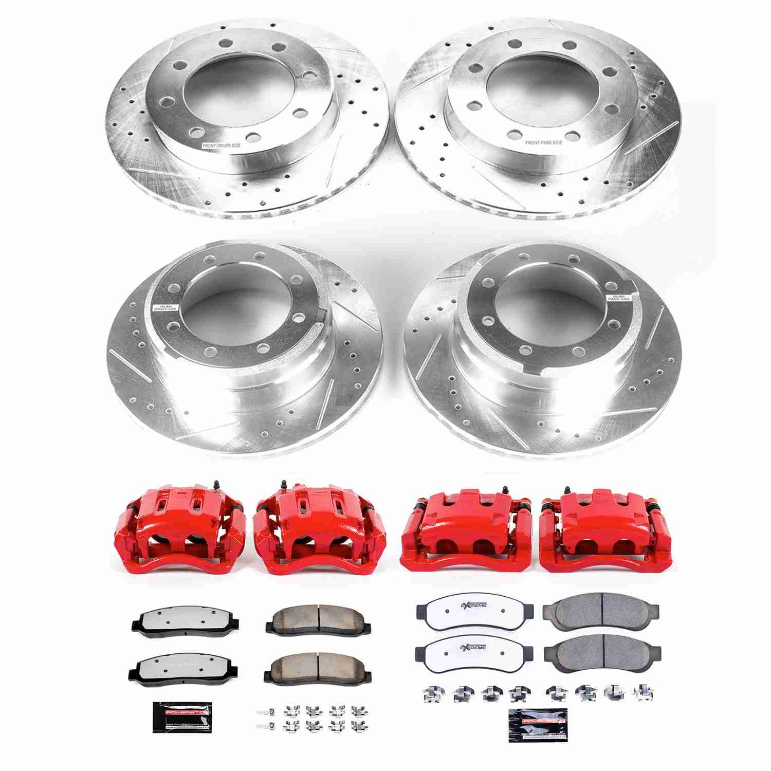 Power Stop 10-11 Ford F-350 Super Duty Front & Rear Z36 Truck & Tow Kit w/Calipers