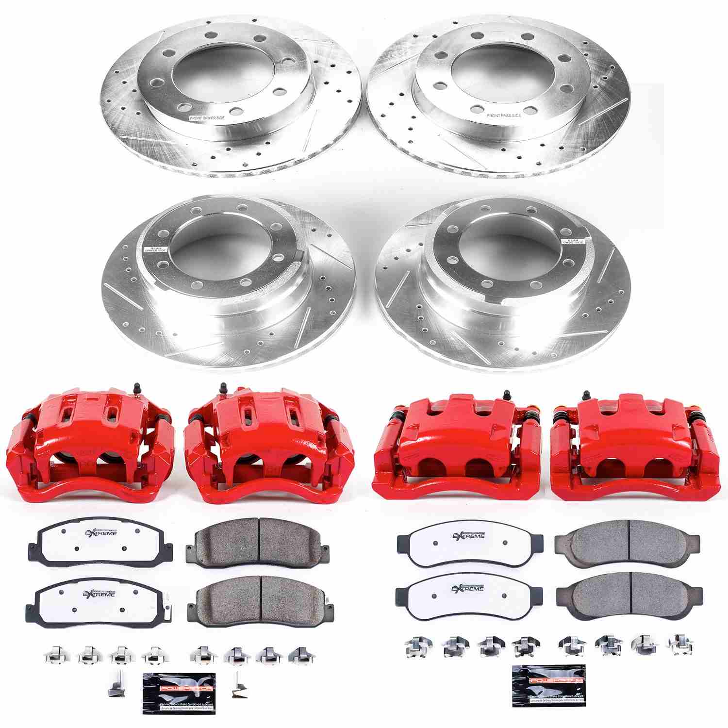 Power Stop 2011 Ford F-350 Super Duty Front & Rear Z36 Truck & Tow Kit w/Calipers