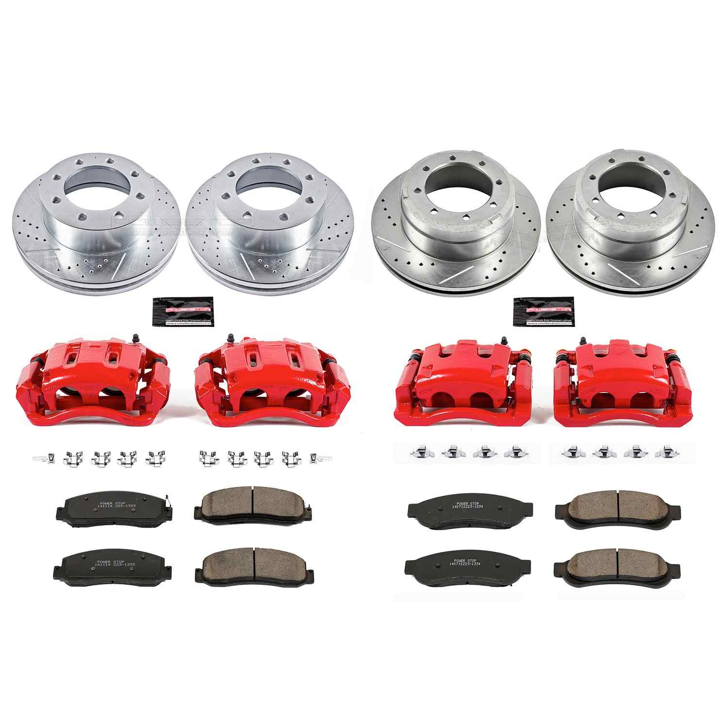 Power Stop 2011 Ford F-350 Super Duty Front & Rear Z23 Evolution Kit w/Calipers
