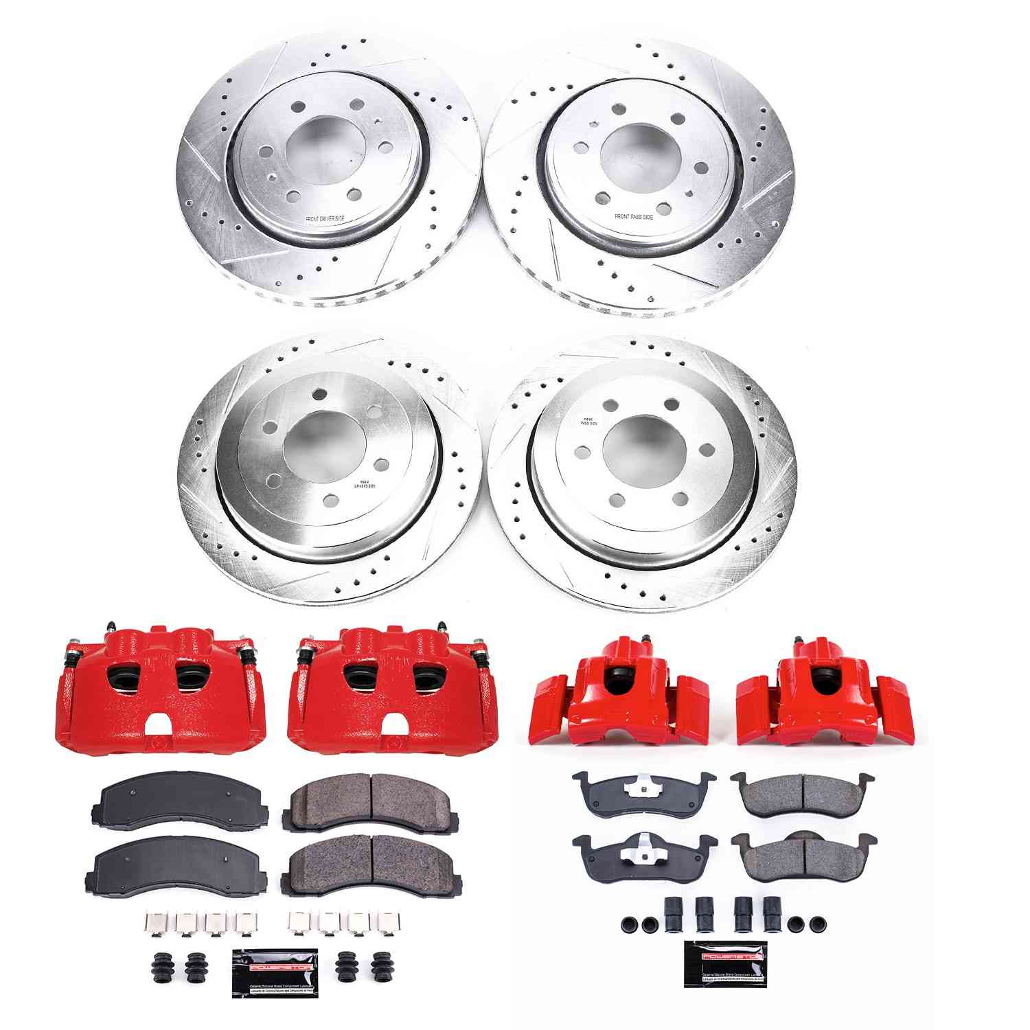 Power Stop 10-17 Ford Expedition Front & Rear Z23 Evolution Sport Brake Kit w/Calipers