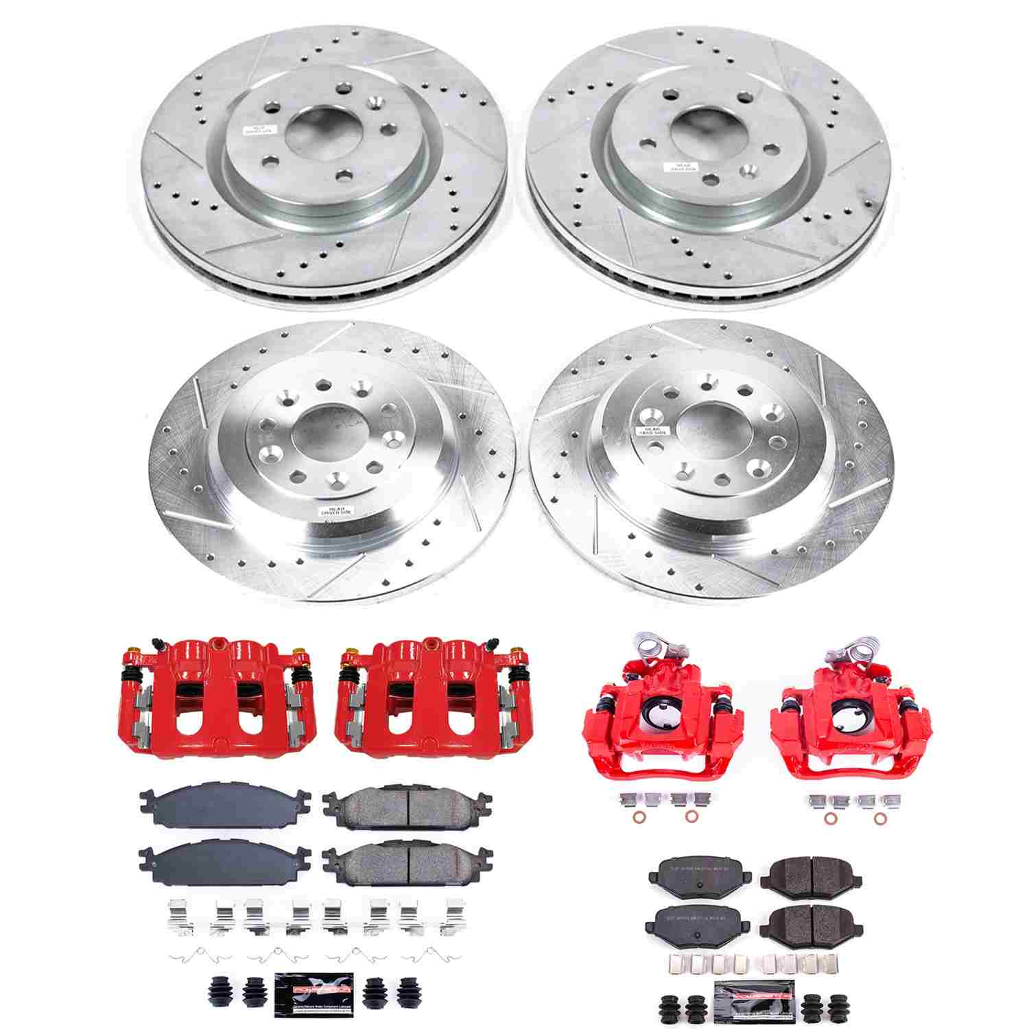 Power Stop 11-12 Lincoln MKS Front & Rear Z23 Evolution Sport Brake Kit w/Calipers