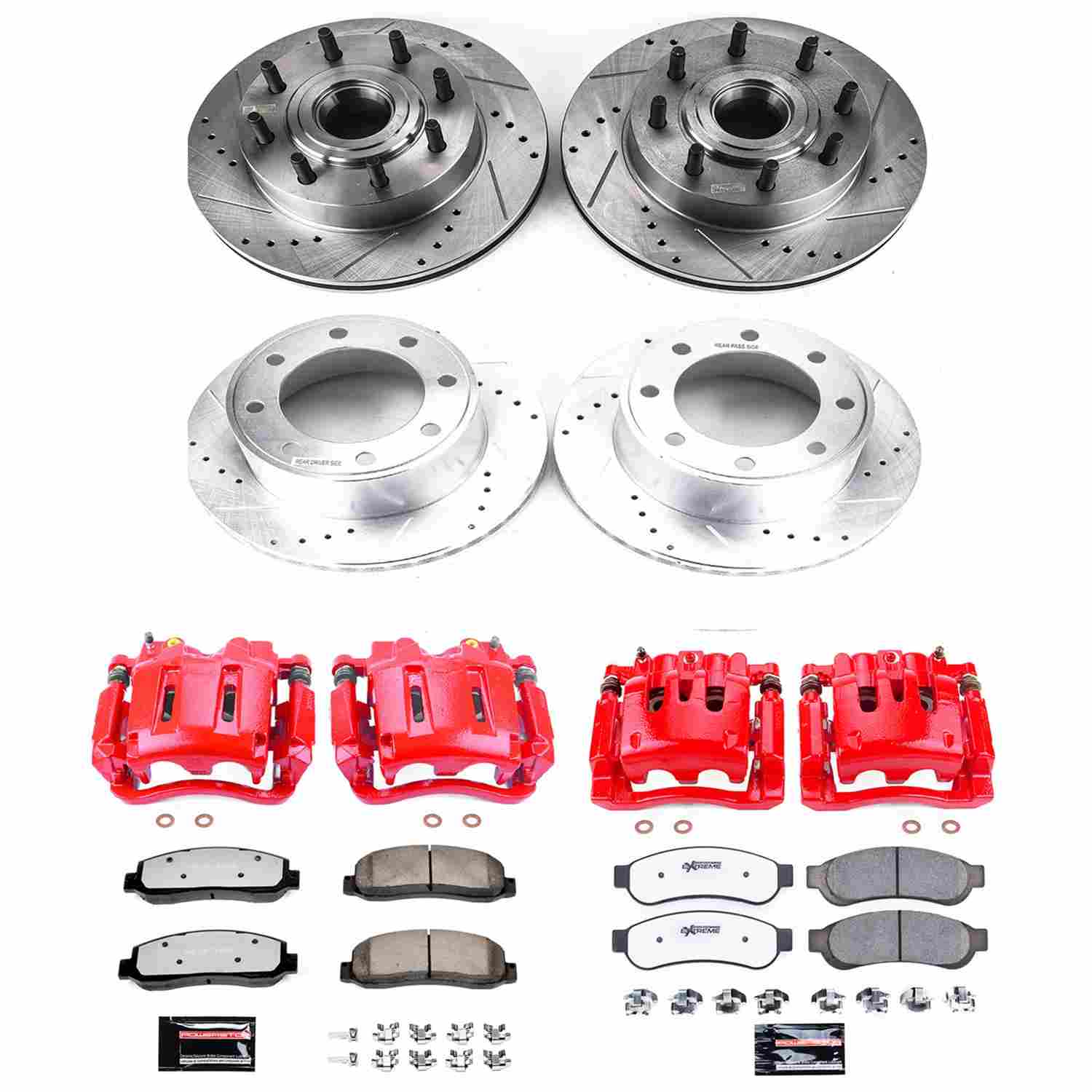 Power Stop 2010 Ford F-350 Super Duty Front & Rear Z36 Truck & Tow Kit w/Calipers