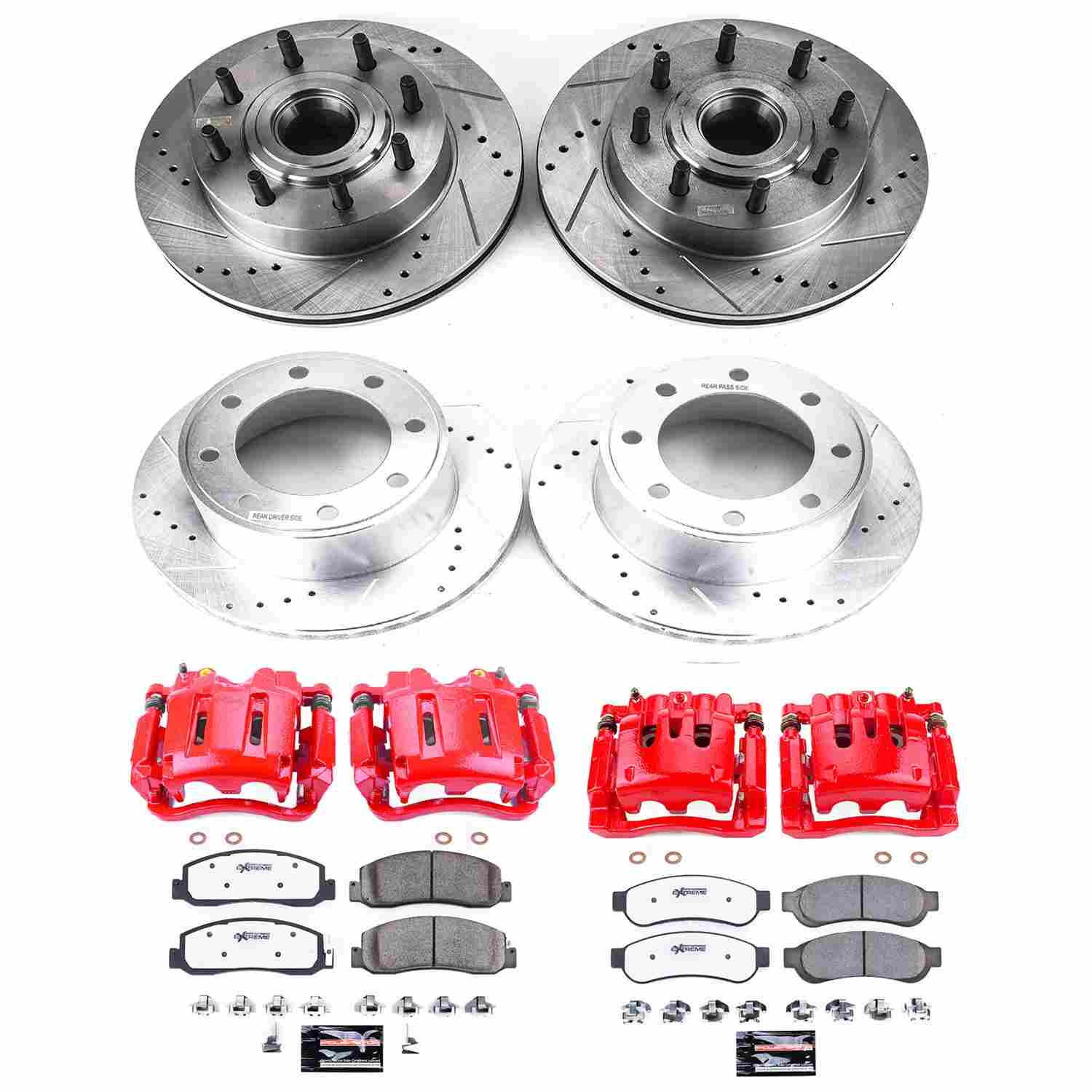 Power Stop 10-11 Ford F-250 Super Duty Front & Rear Z36 Truck & Tow Kit w/Calipers