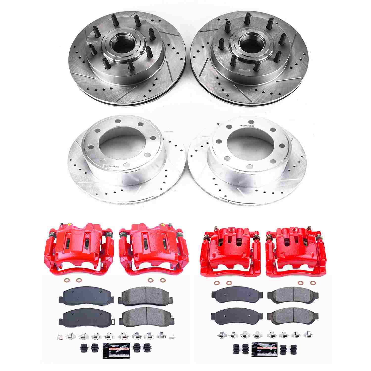 Power Stop 10-11 Ford F-250 Super Duty Front & Rear Z23 Evolution Kit w/Cals