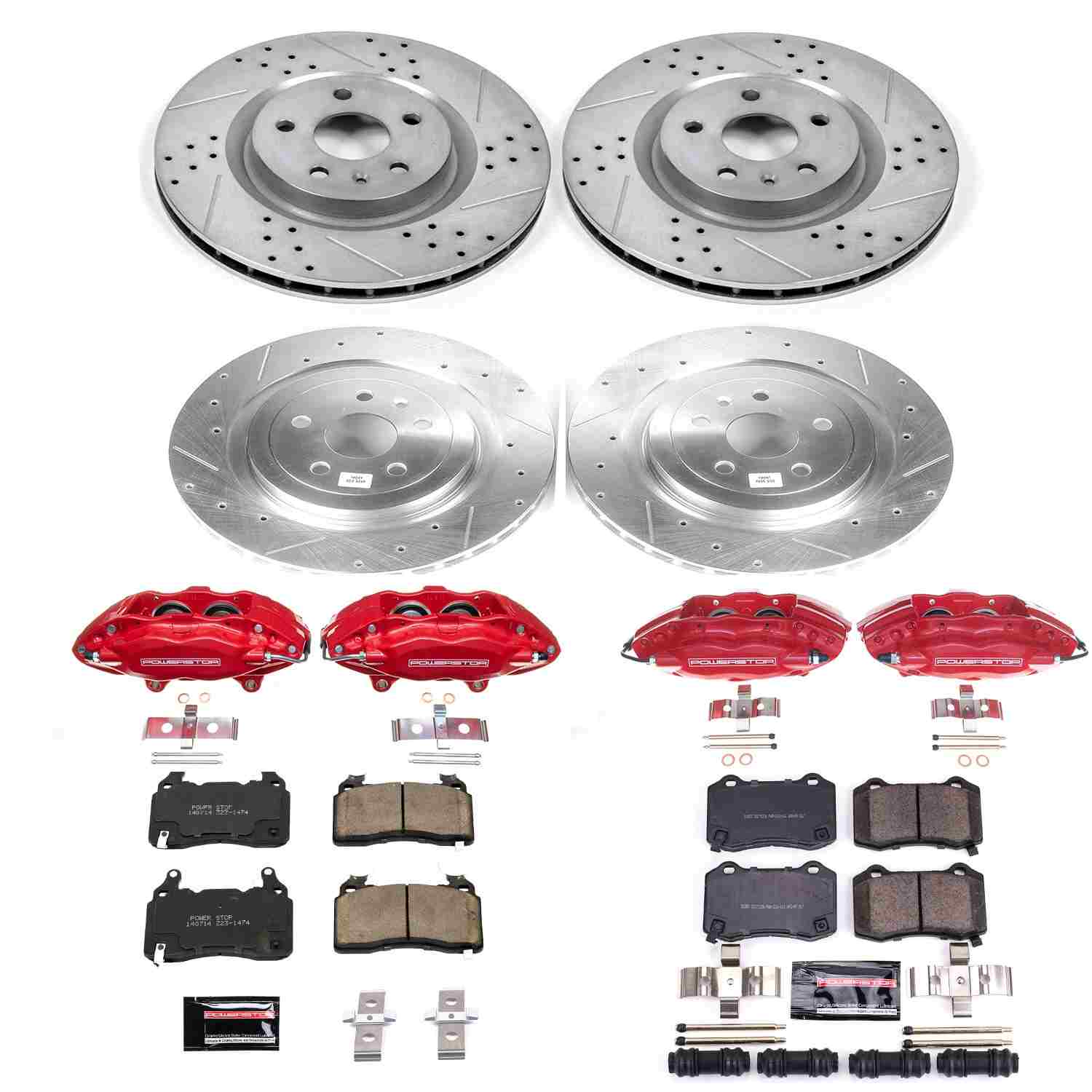 Power Stop 10-15 Chevrolet Camaro Front & Rear Z23 Evolution Sport Brake Kit w/Calipers
