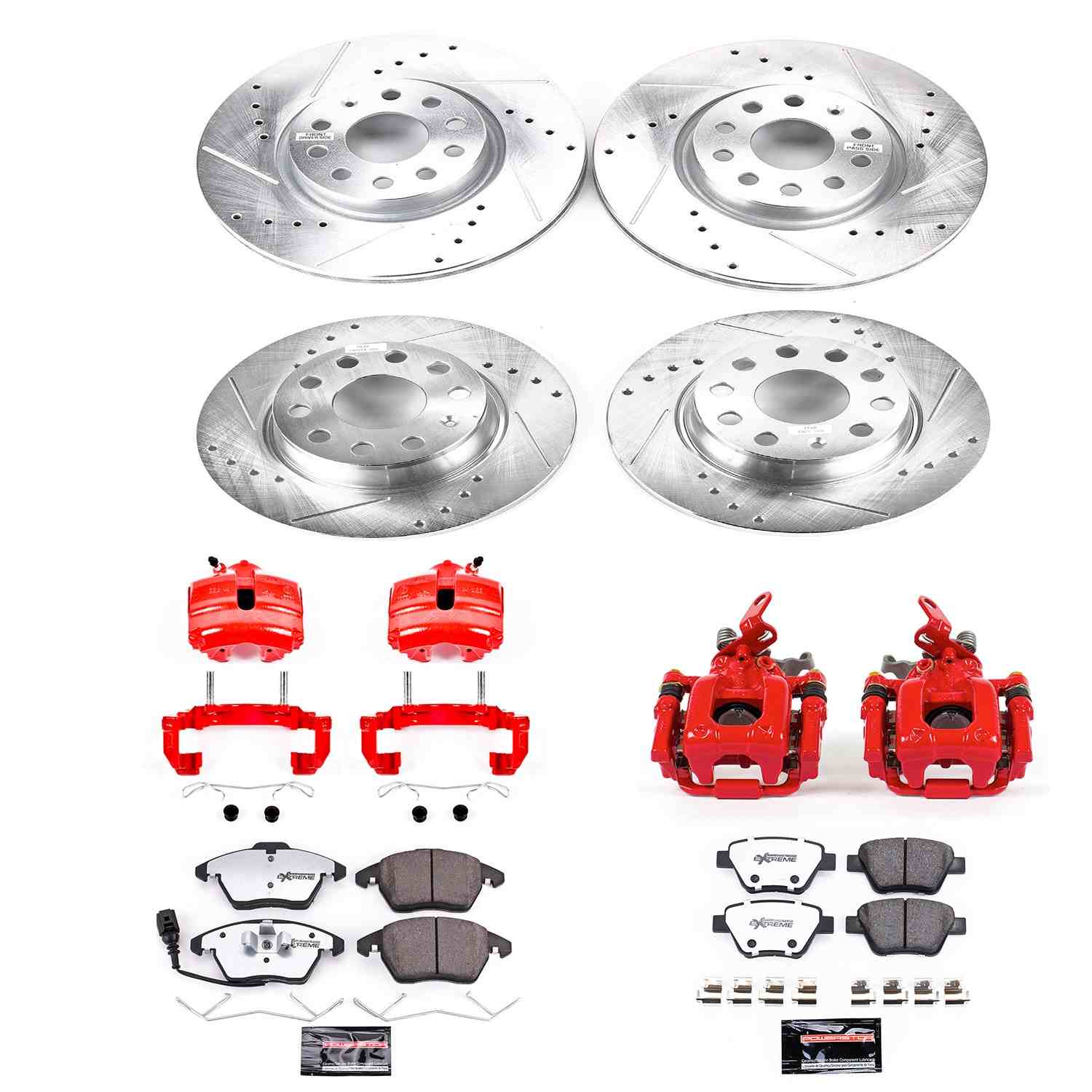 Power Stop 2012 Volkswagen Beetle Front & Rear Z26 Street Warrior Brake Kit w/Calipers