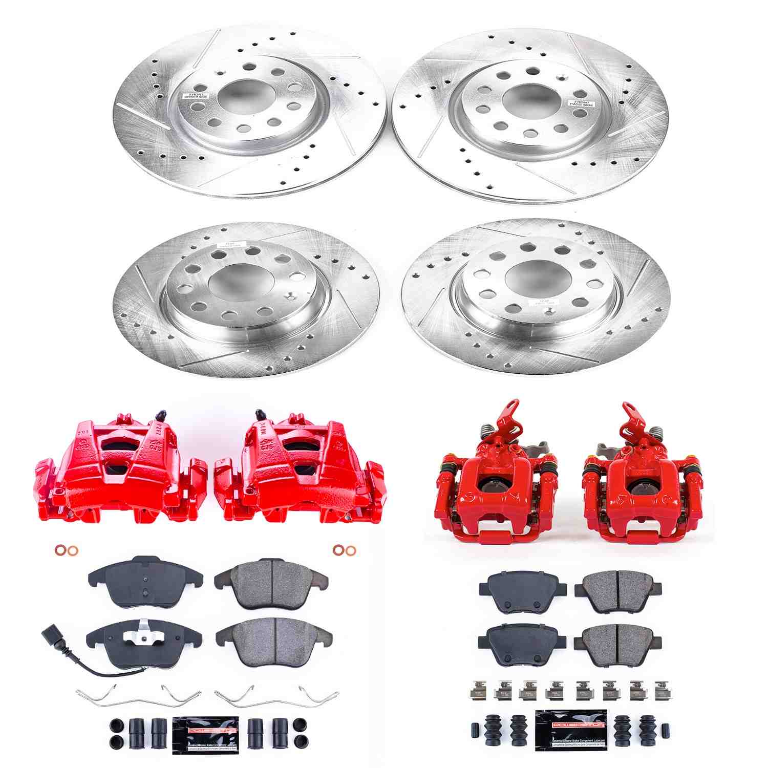 Power Stop 12-14 Volkswagen Passat Front & Rear Z23 Evolution Sport Brake Kit w/Calipers