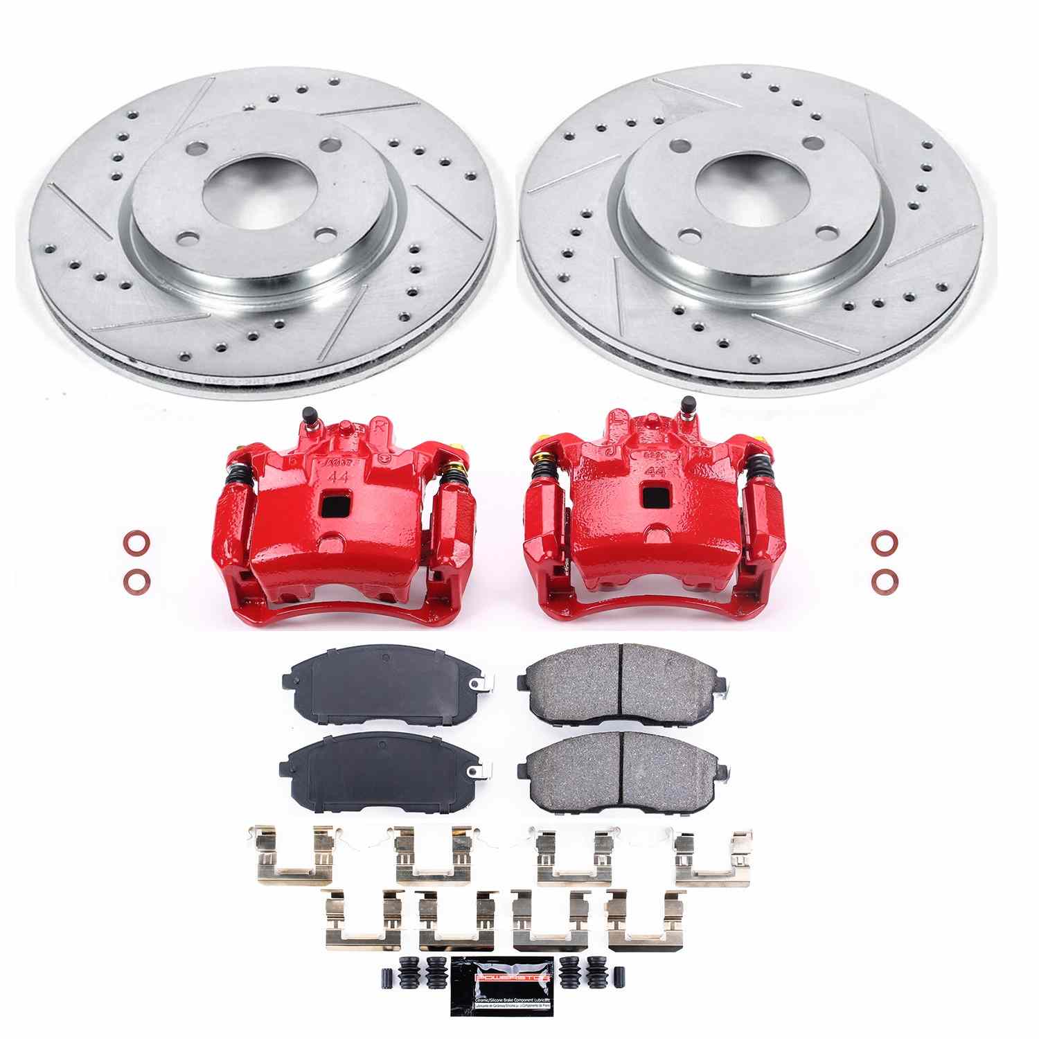 Power Stop 07-12 Nissan Sentra Front Z23 Evolution Sport Brake Kit w/Calipers