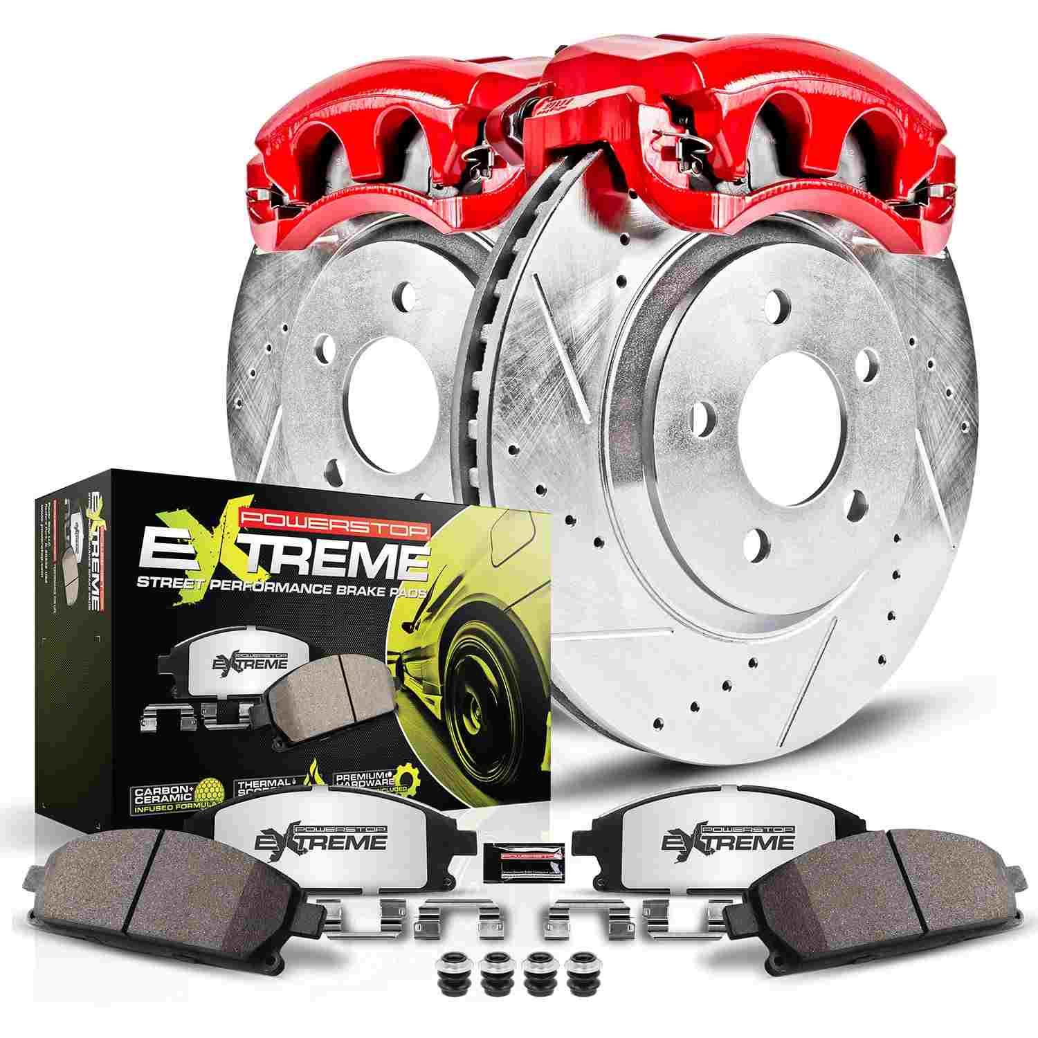 Power Stop 09-14 Hyundai Genesis Front Z26 Street Kit w/Cals