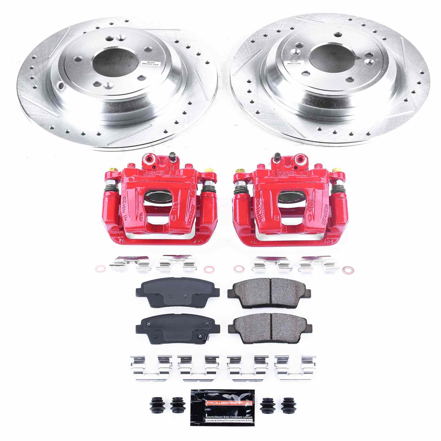 Power Stop 17-18 Genesis G80 Rear Z23 Evolution Sport Brake Kit w/Calipers
