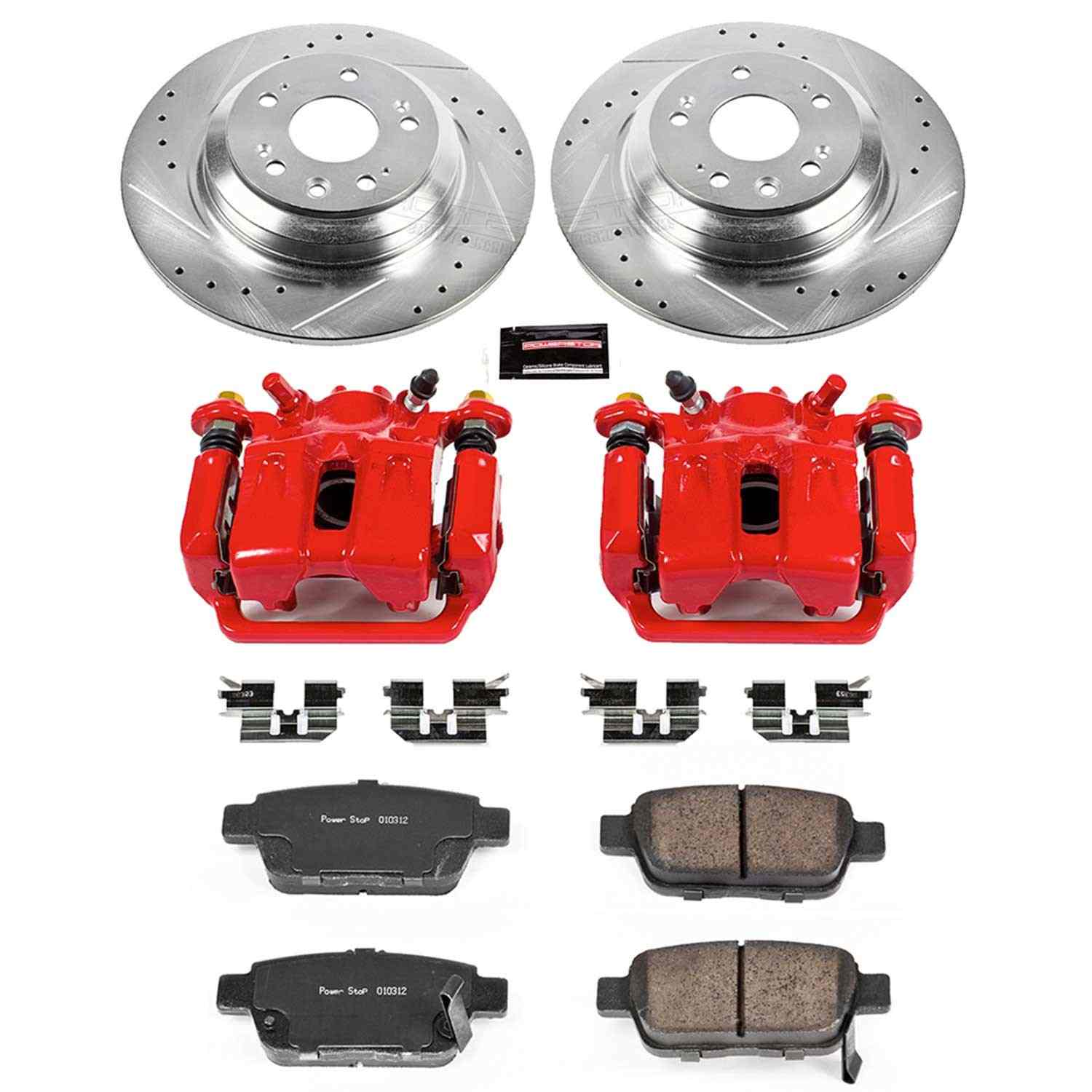 Power Stop 09-14 Acura TL Rear Z23 Evolution Sport Brake Kit w/Calipers
