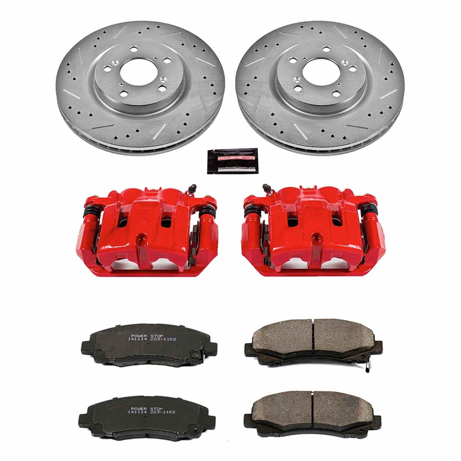 Power Stop 09-14 Acura TL Front Z23 Evolution Sport Brake Kit w/Calipers