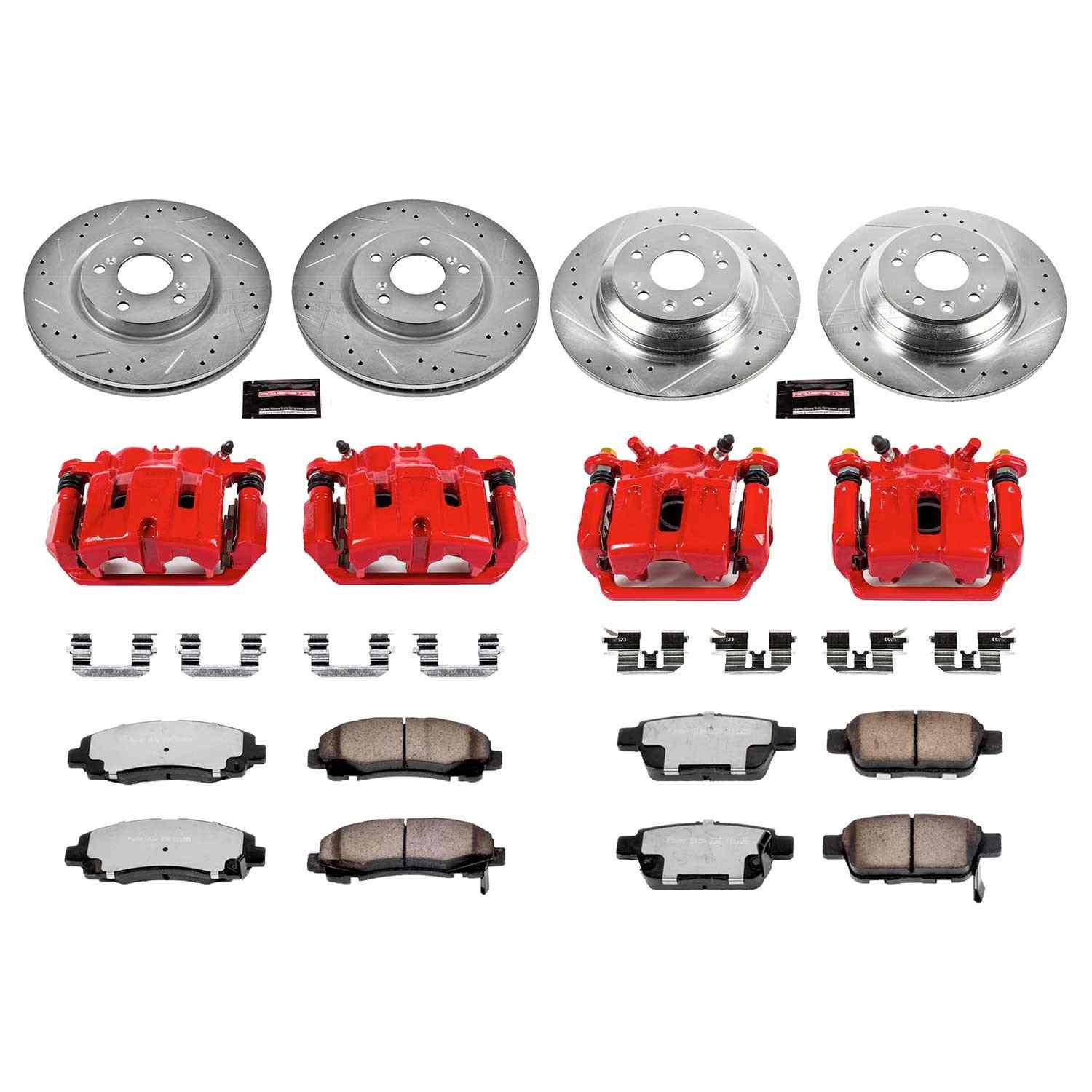Power Stop 09-14 Acura TL Front and Rear Z36 Truck & Tow Kit w/Cals