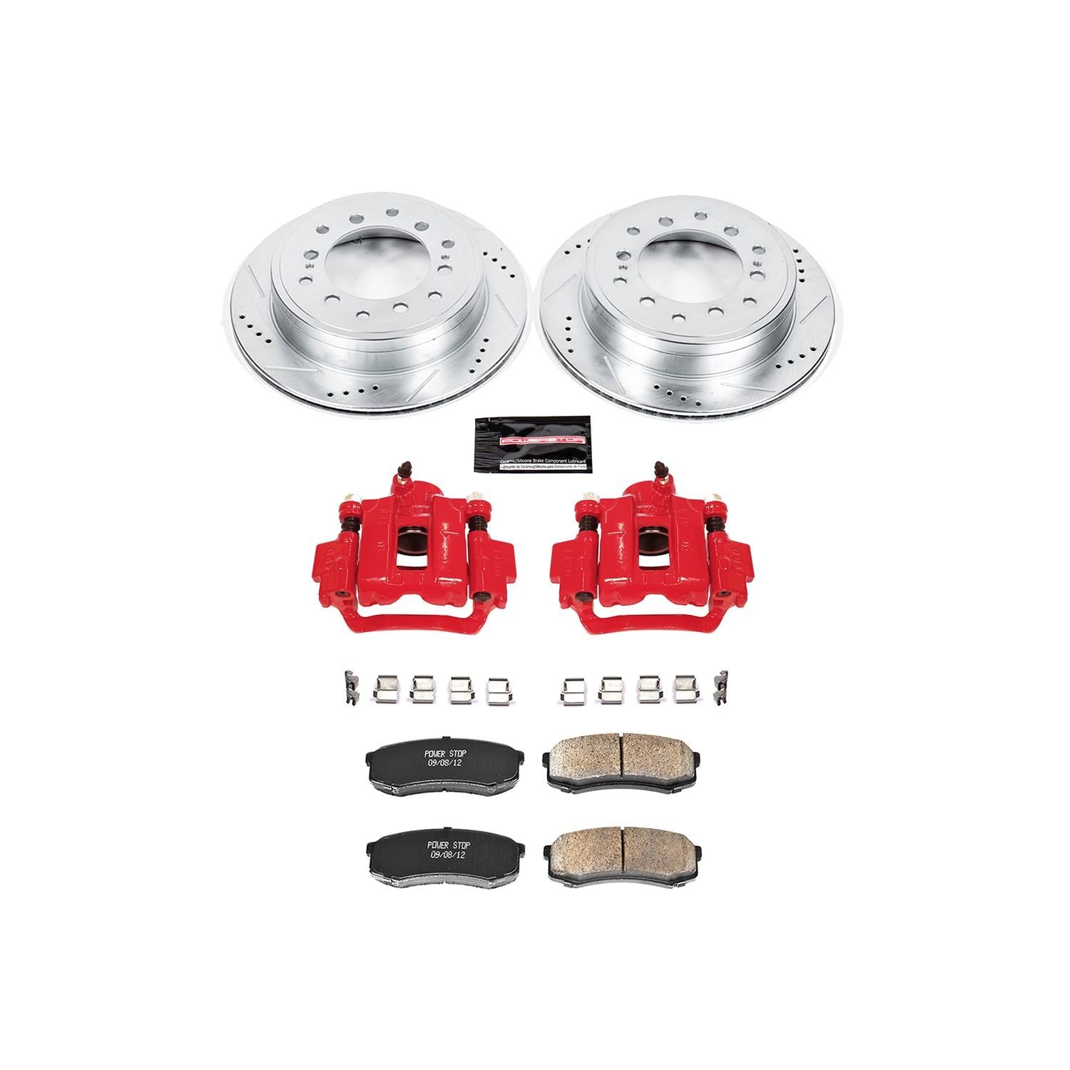 Power Stop 10-19 Lexus GX460 Rear Z23 Evolution Sport Brake Kit w/Calipers