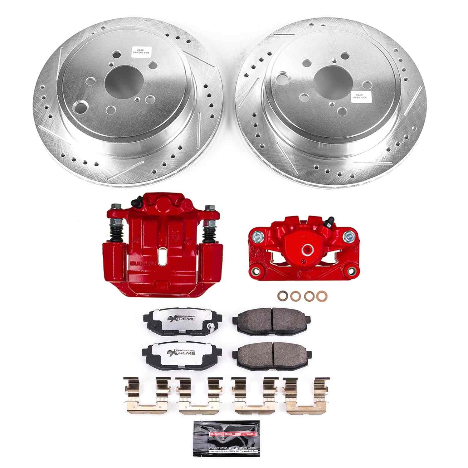 Power Stop 10-14 Subaru Outback Rear Z26 Street Kit w/Calipers