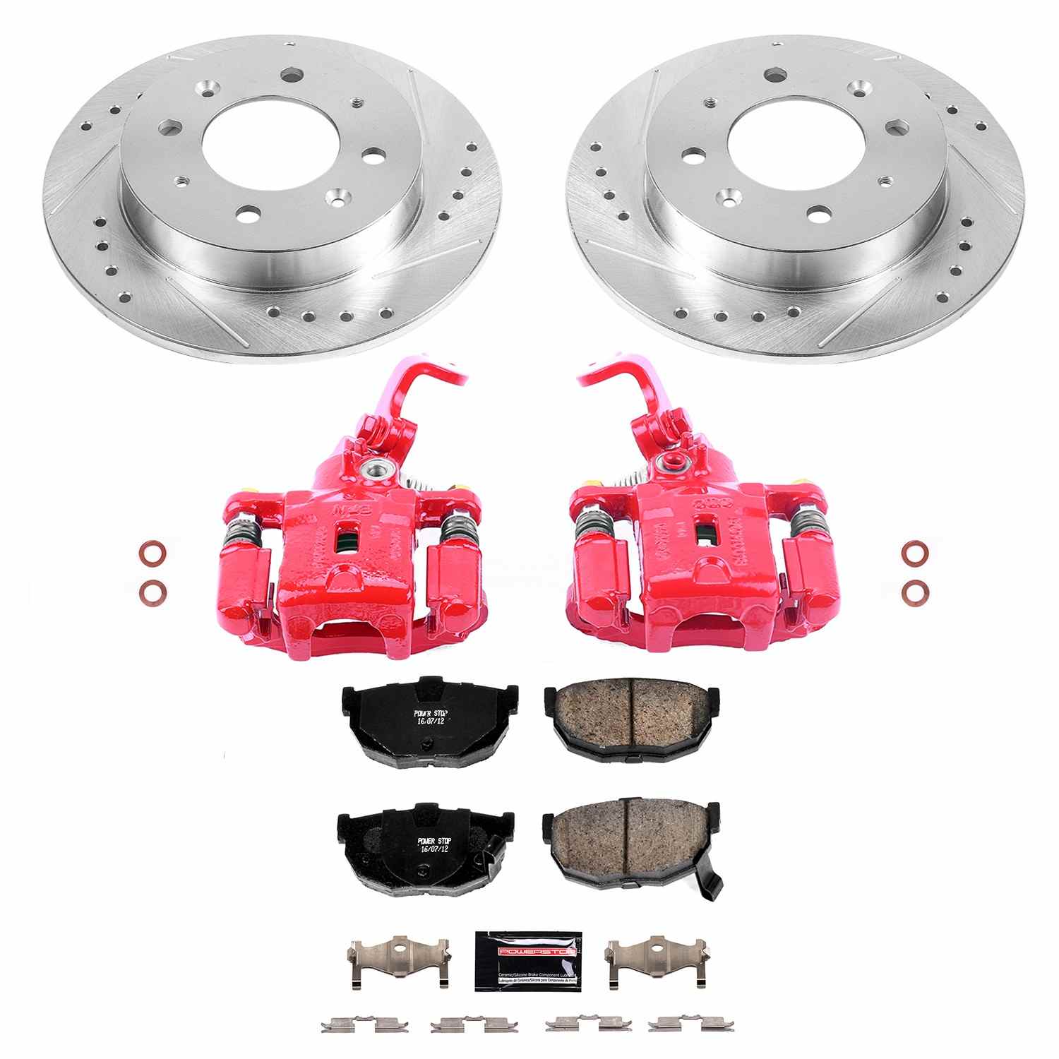 Power Stop 04-09 Kia Spectra Rear Z23 Evolution Sport Brake Kit w/Calipers