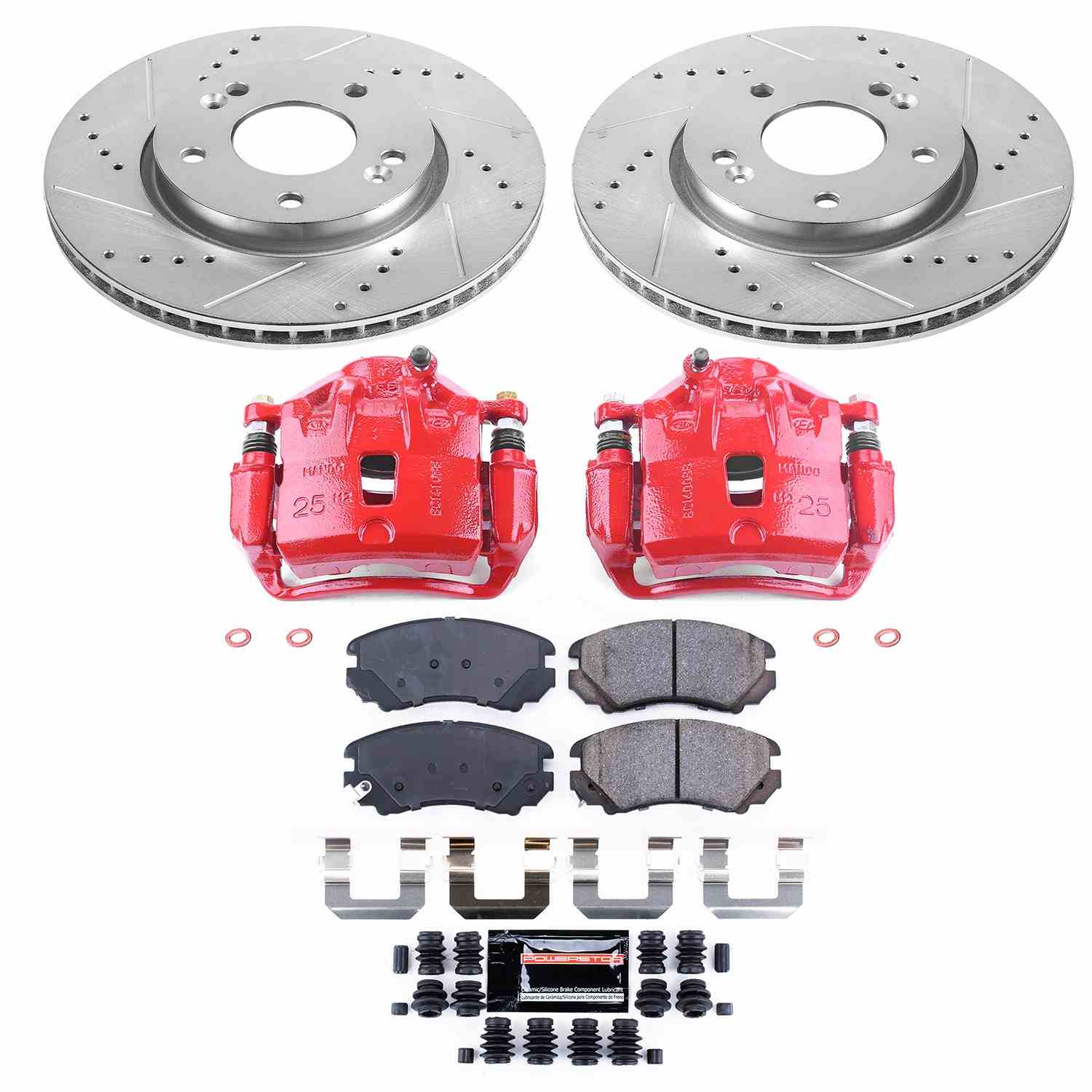 Power Stop 10-11 Kia Soul Front Z23 Evolution Sport Brake Kit w/Calipers