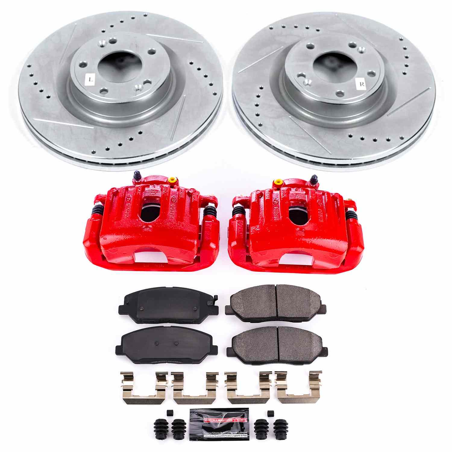 Power Stop 09-11 Hyundai Genesis Front Z23 Evolution Sport Brake Kit w/Calipers