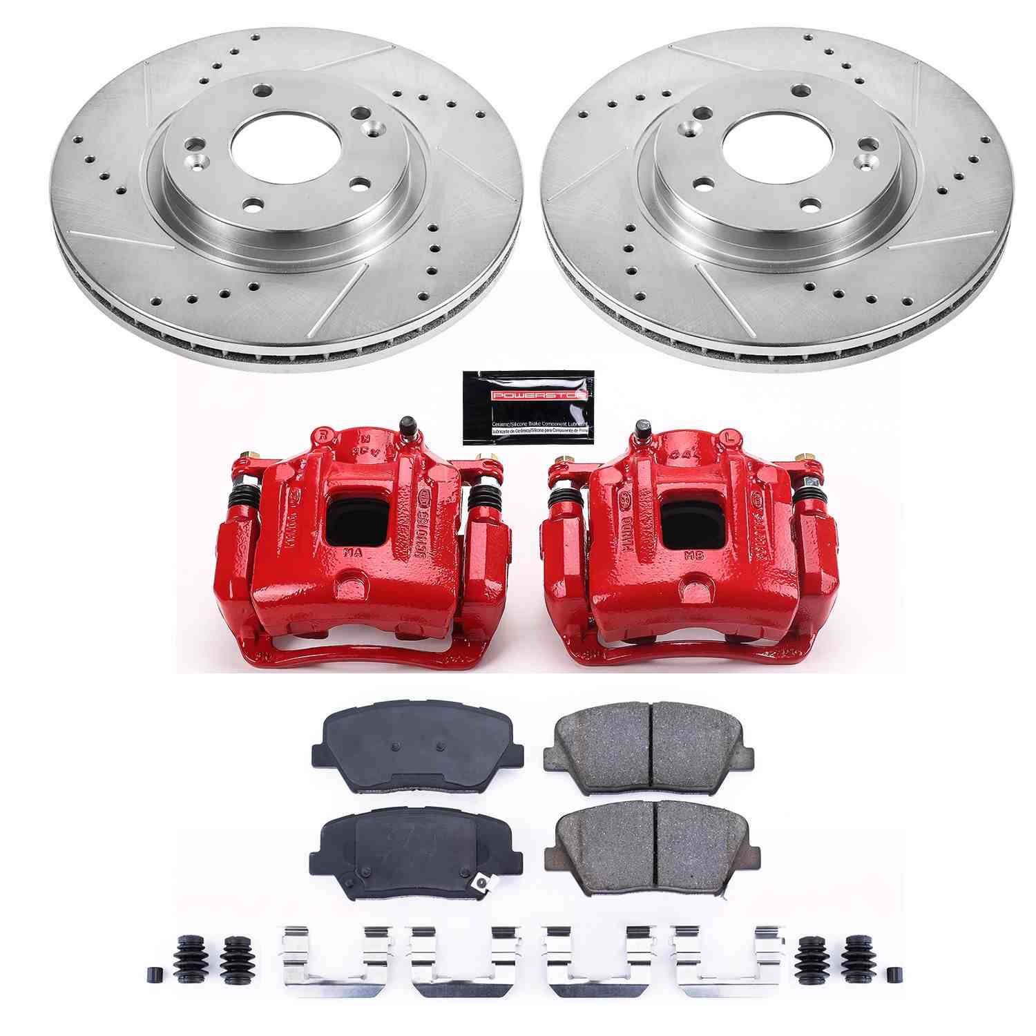 Power Stop 10-12 Hyundai Santa Fe Front Z23 Evolution Sport Brake Kit w/Calipers