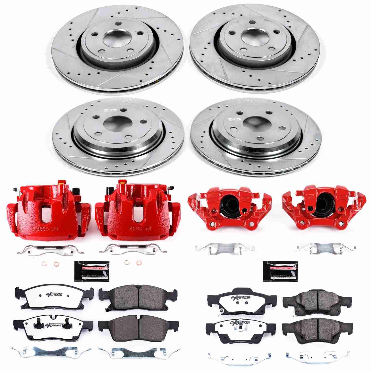 Power Stop 11-12 Jeep Grand Cherokee Front and Rear Z36 Truck & Tow Kit w/Cals