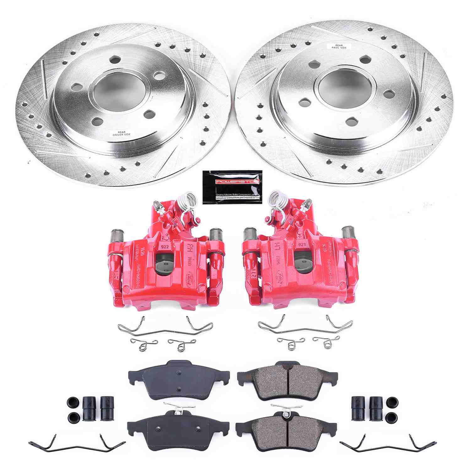 Power Stop 12-18 Ford Focus Rear Z23 Evolution Sport Brake Kit w/Calipers