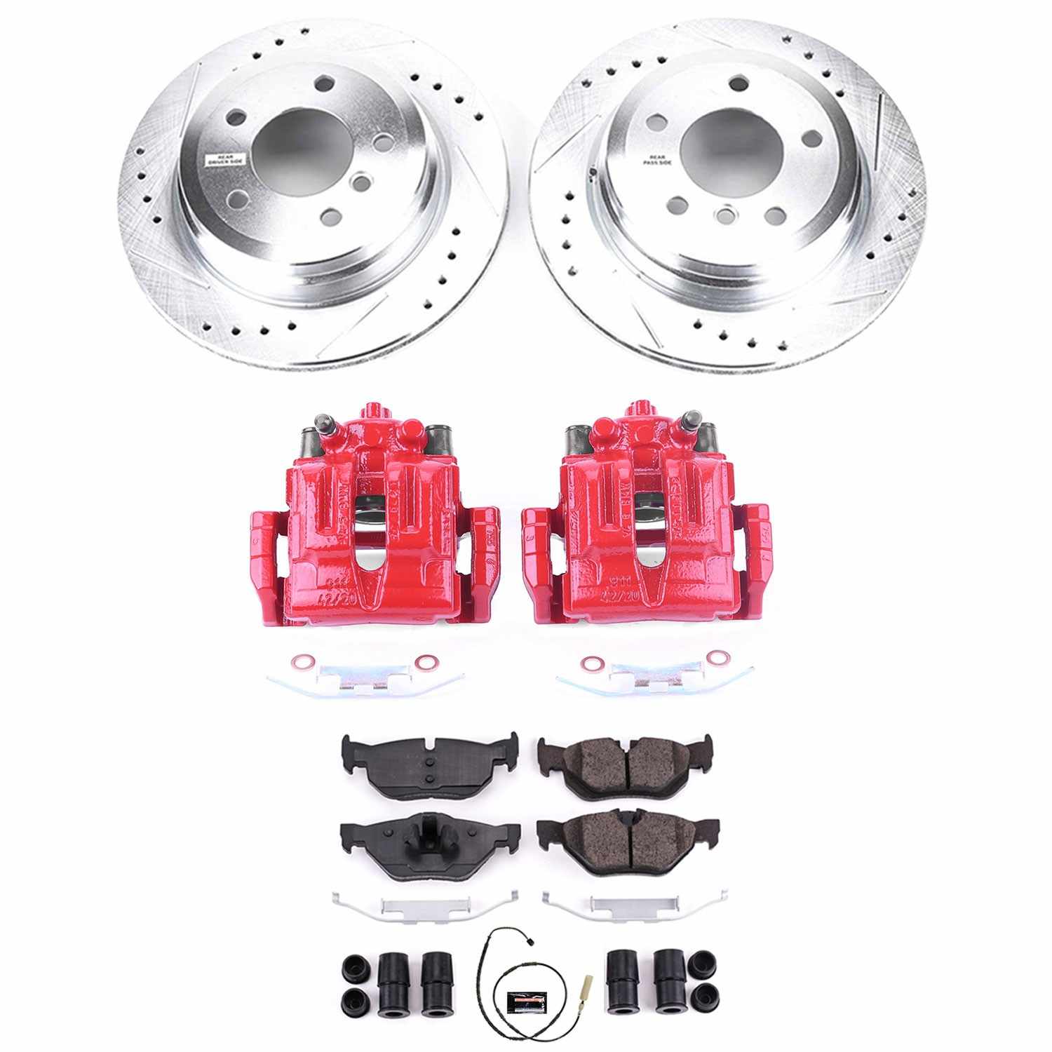 Power Stop 11-13 BMW 328i Rear Z23 Evolution Sport Brake Kit w/Calipers