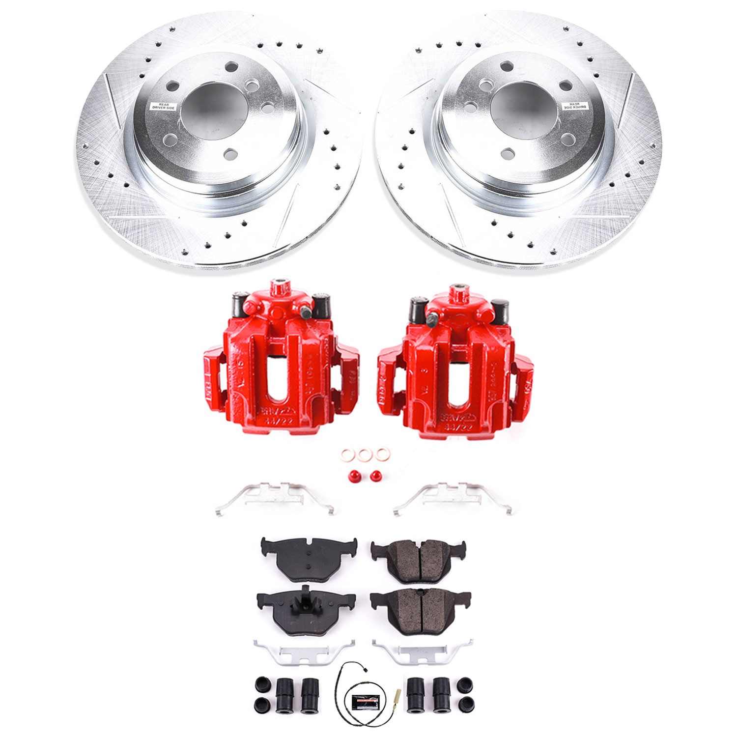 Power Stop 11-13 BMW 335i Rear Z23 Evolution Sport Brake Kit w/Calipers