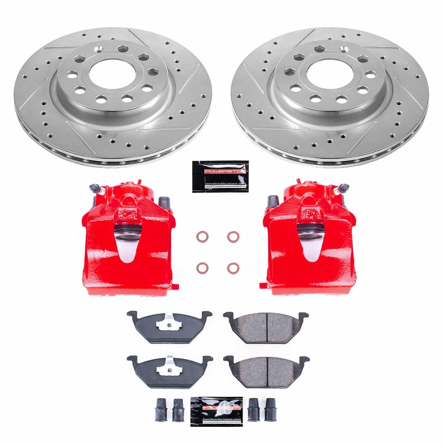 Power Stop 11-15 Volkswagen Jetta Front Z23 Evolution Sport Brake Kit w/Calipers