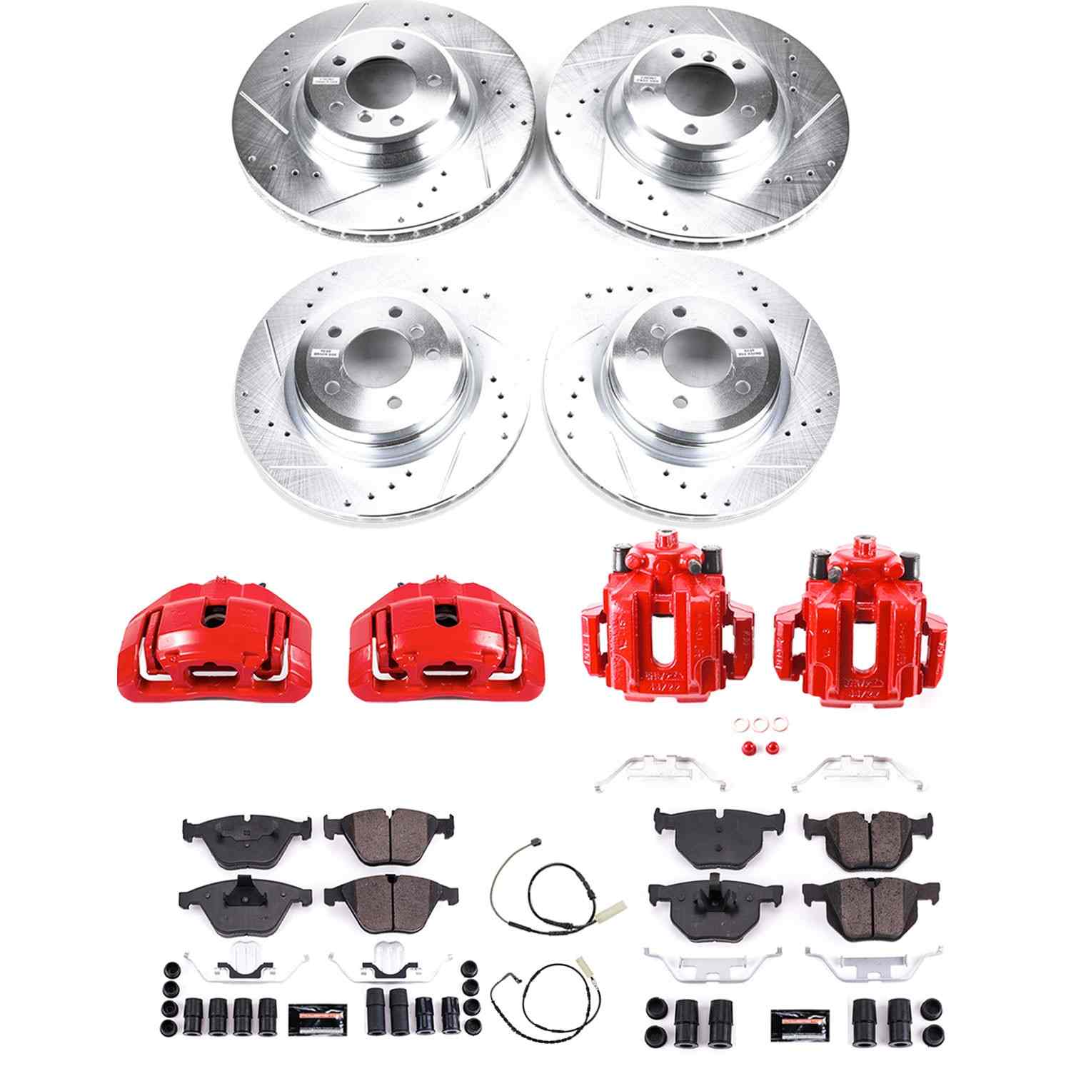 Power Stop 11-13 BMW 335i Front & Rear Z23 Evolution Sport Brake Kit w/Calipers