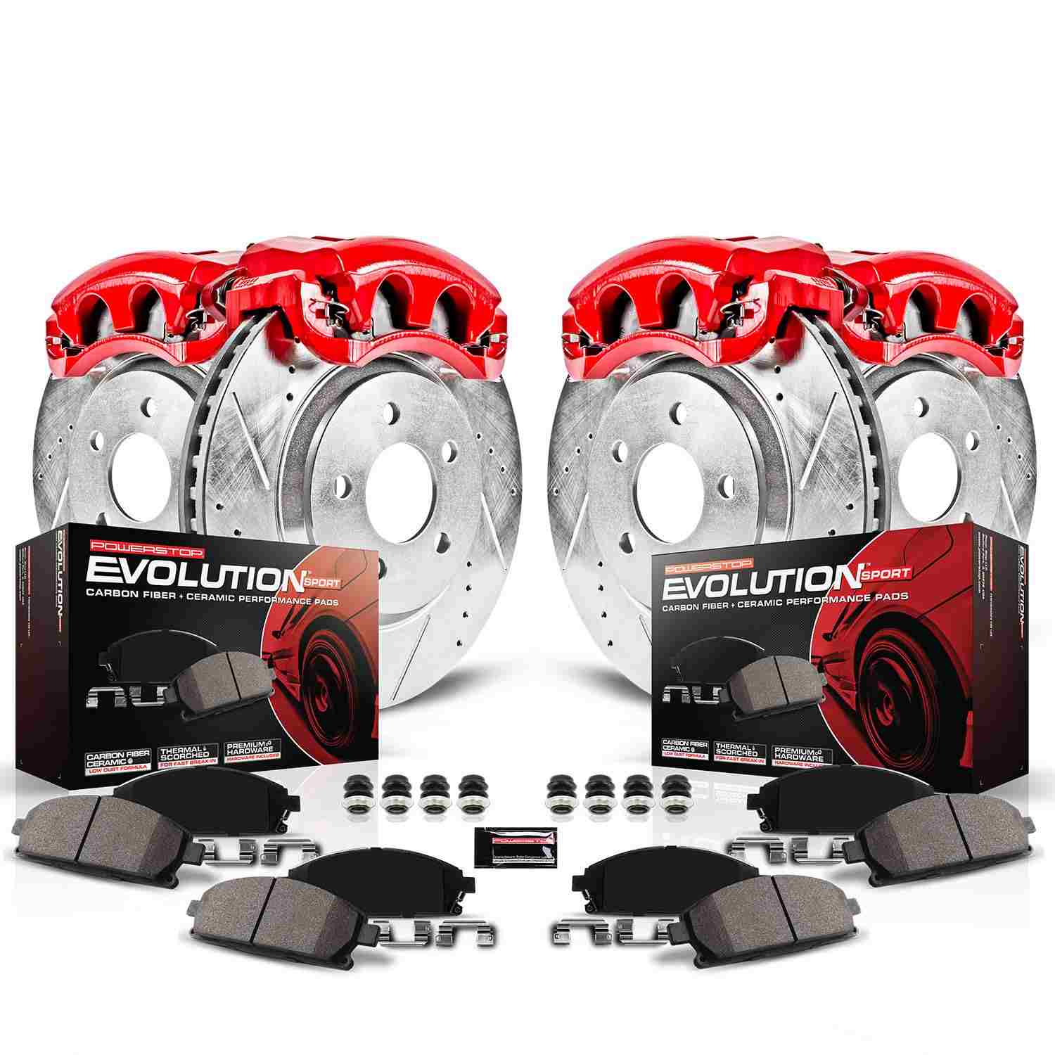 Power Stop 11-13 BMW 335i Front & Rear Z23 Evolution Sport Brake Kit w/Calipers
