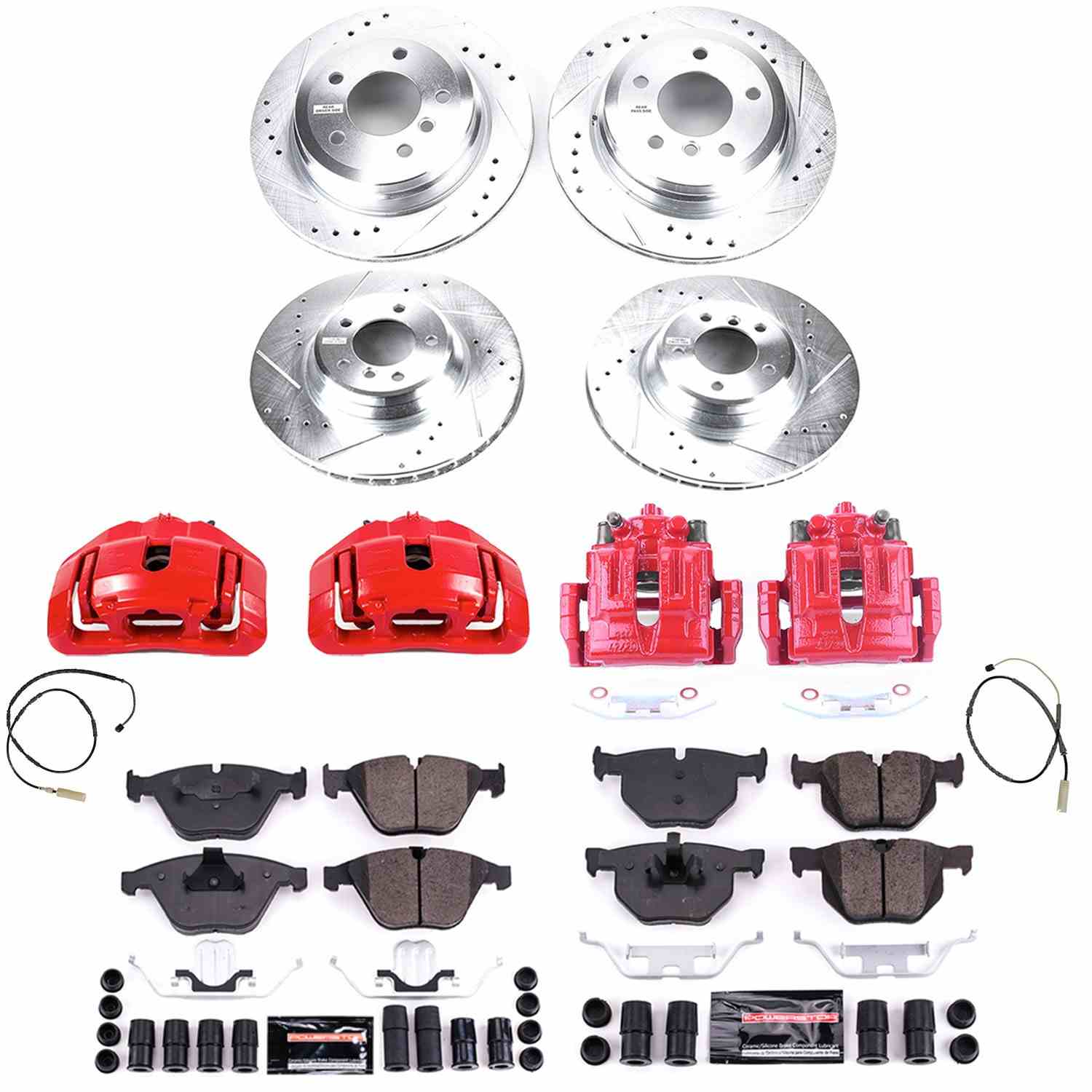 Power Stop 11-13 BMW 335i xDrive Front & Rear Z23 Evolution Sport Brake Kit w/Calipers