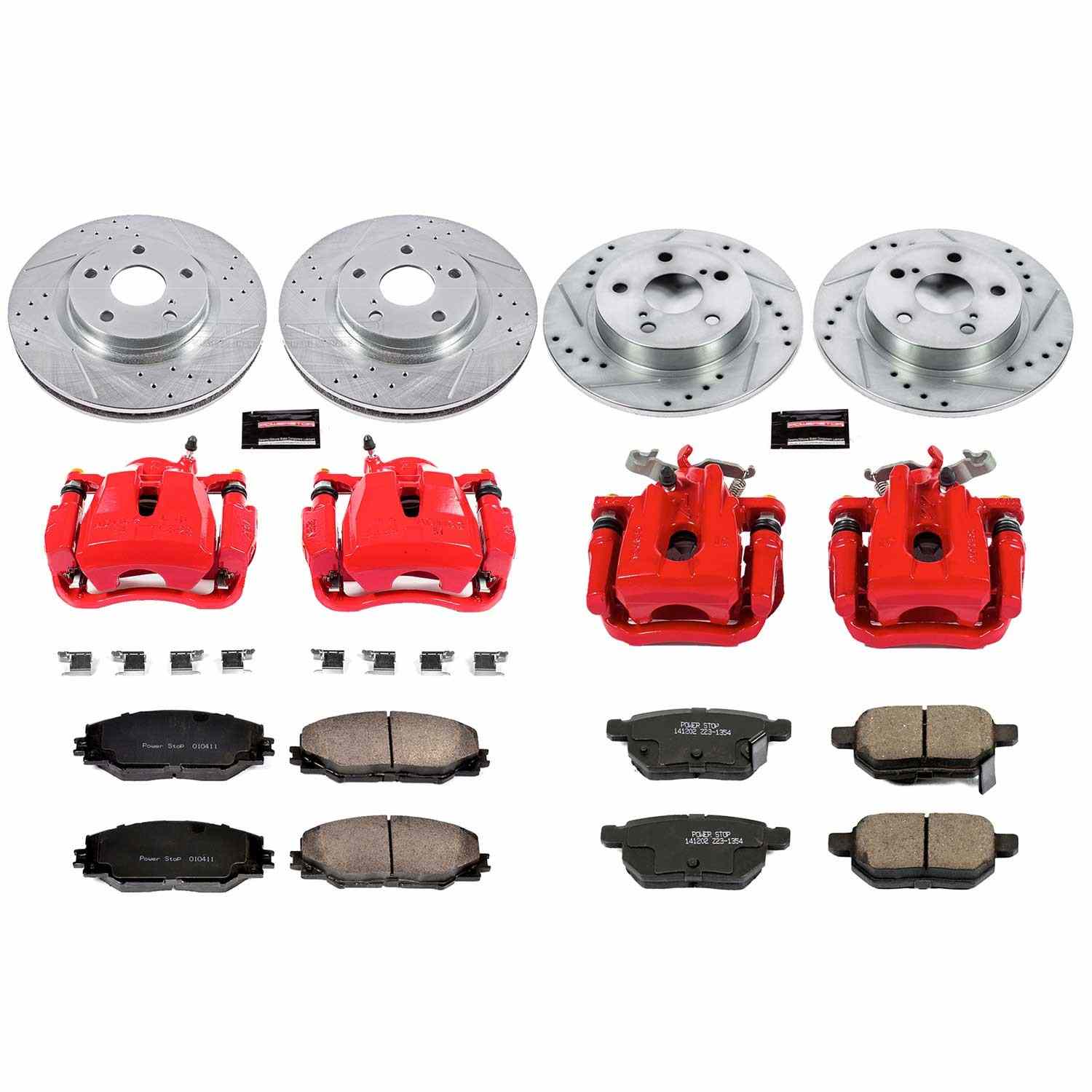 Power Stop 11-16 Scion tC Front & Rear Z23 Evolution Sport Brake Kit w/Calipers