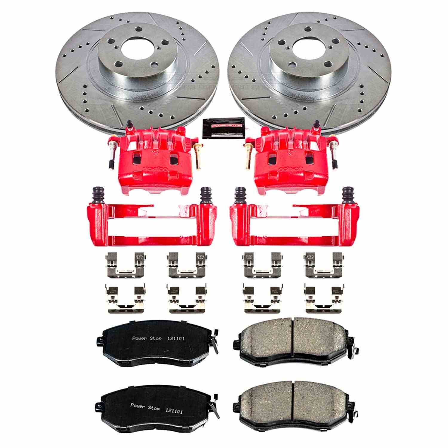 Power Stop 16-17 Subaru Crosstrek Front Z23 Evolution Sport Brake Kit w/Calipers