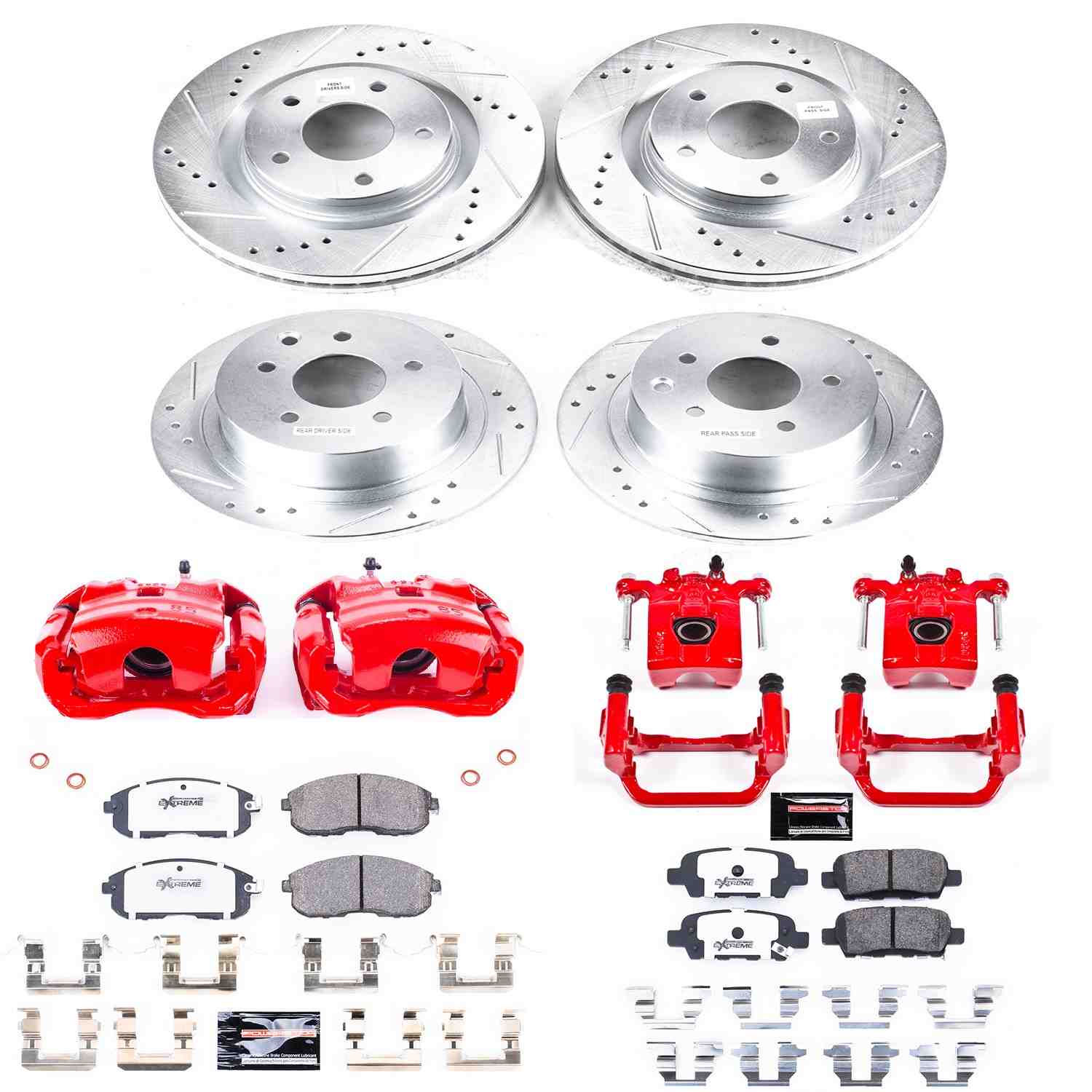 Power Stop 11-17 Nissan Juke Front & Rear Z26 Street Warrior Brake Kit w/Calipers