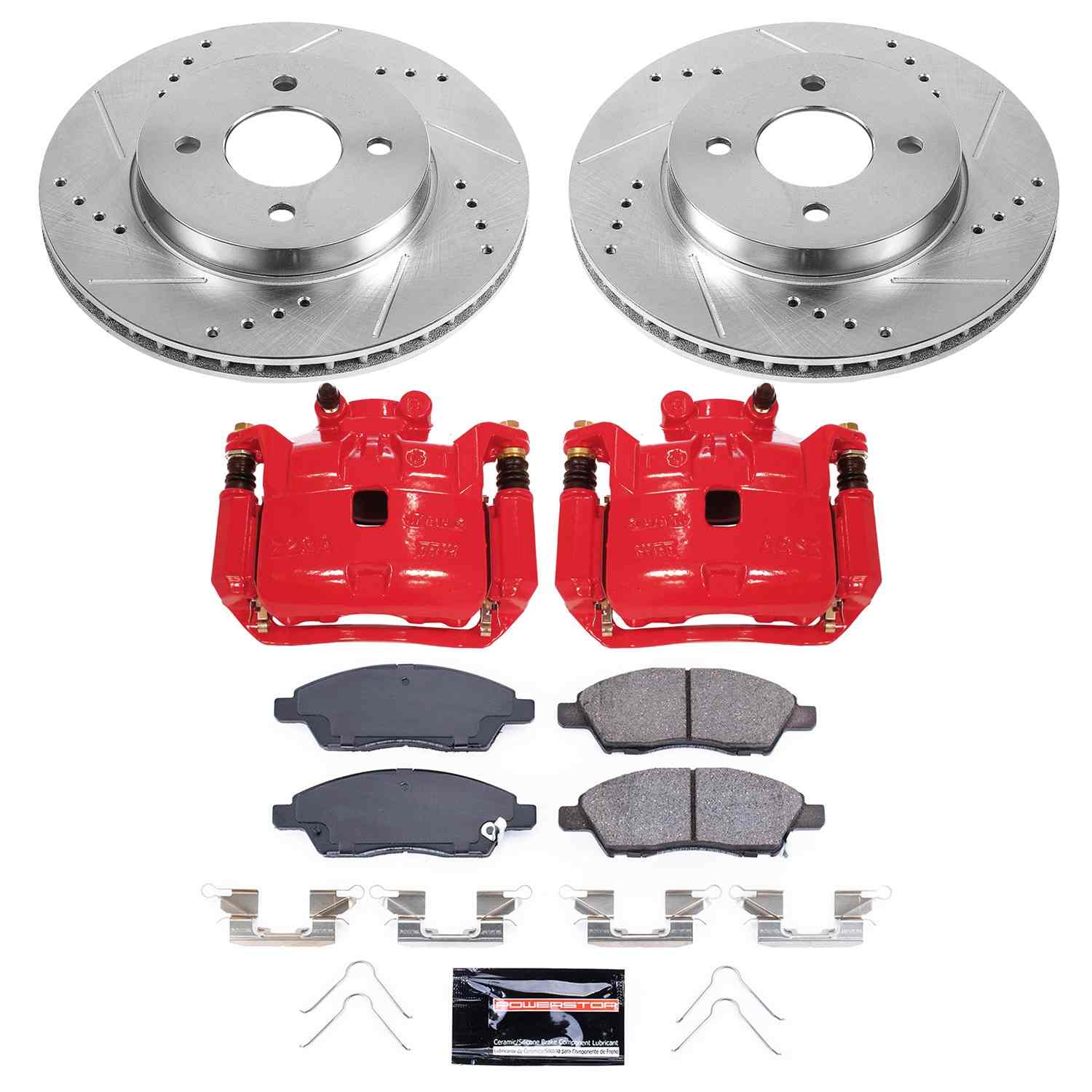 Power Stop 13-18 Nissan Versa Front Z23 Evolution Sport Brake Kit w/Calipers