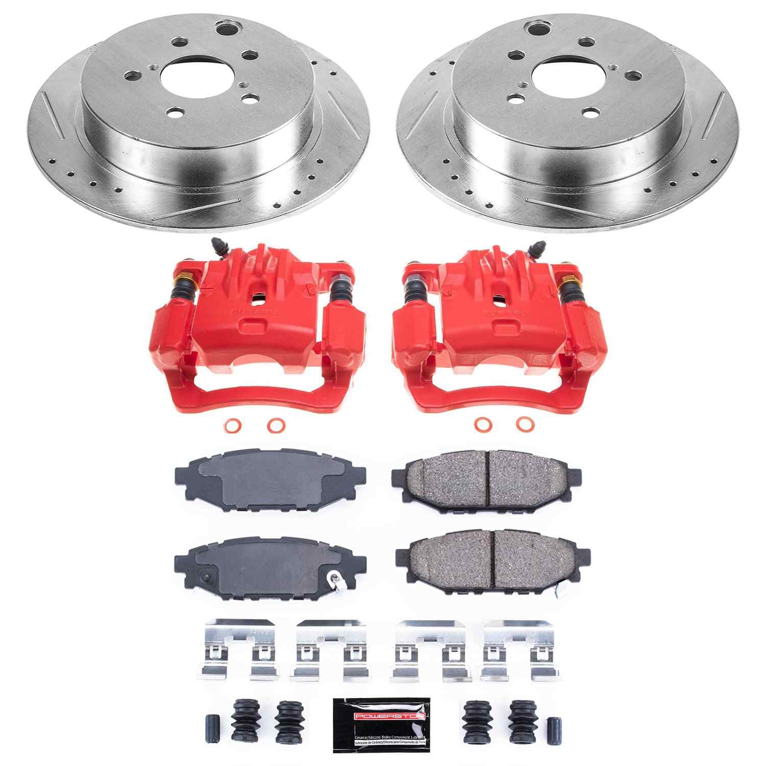 Power Stop 16-19 Subaru Crosstrek Rear Z23 Evolution Sport Brake Kit w/Calipers