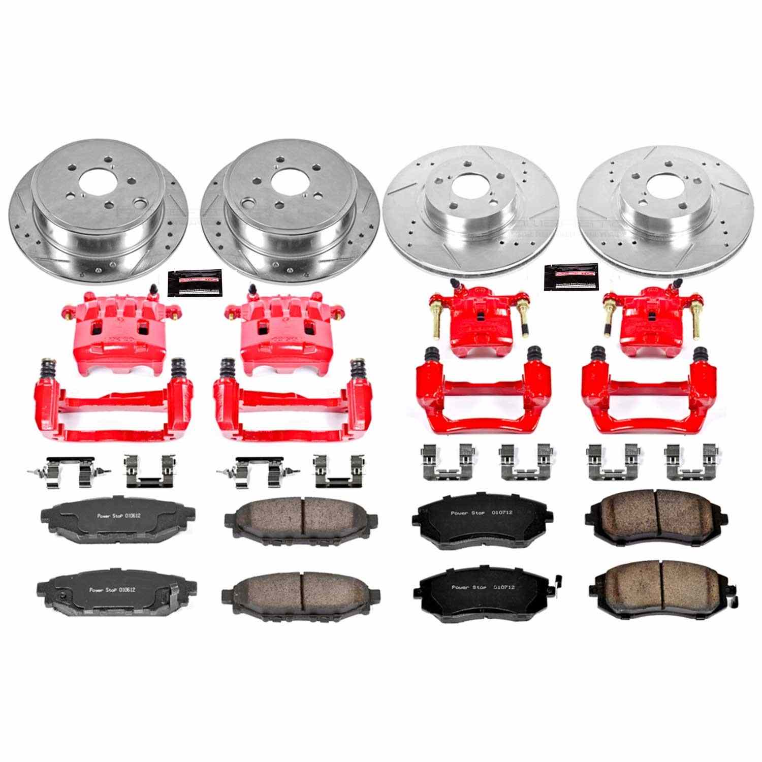Power Stop 08-10 Subaru Impreza Front & Rear Z23 Evolution Sport Brake Kit w/Calipers