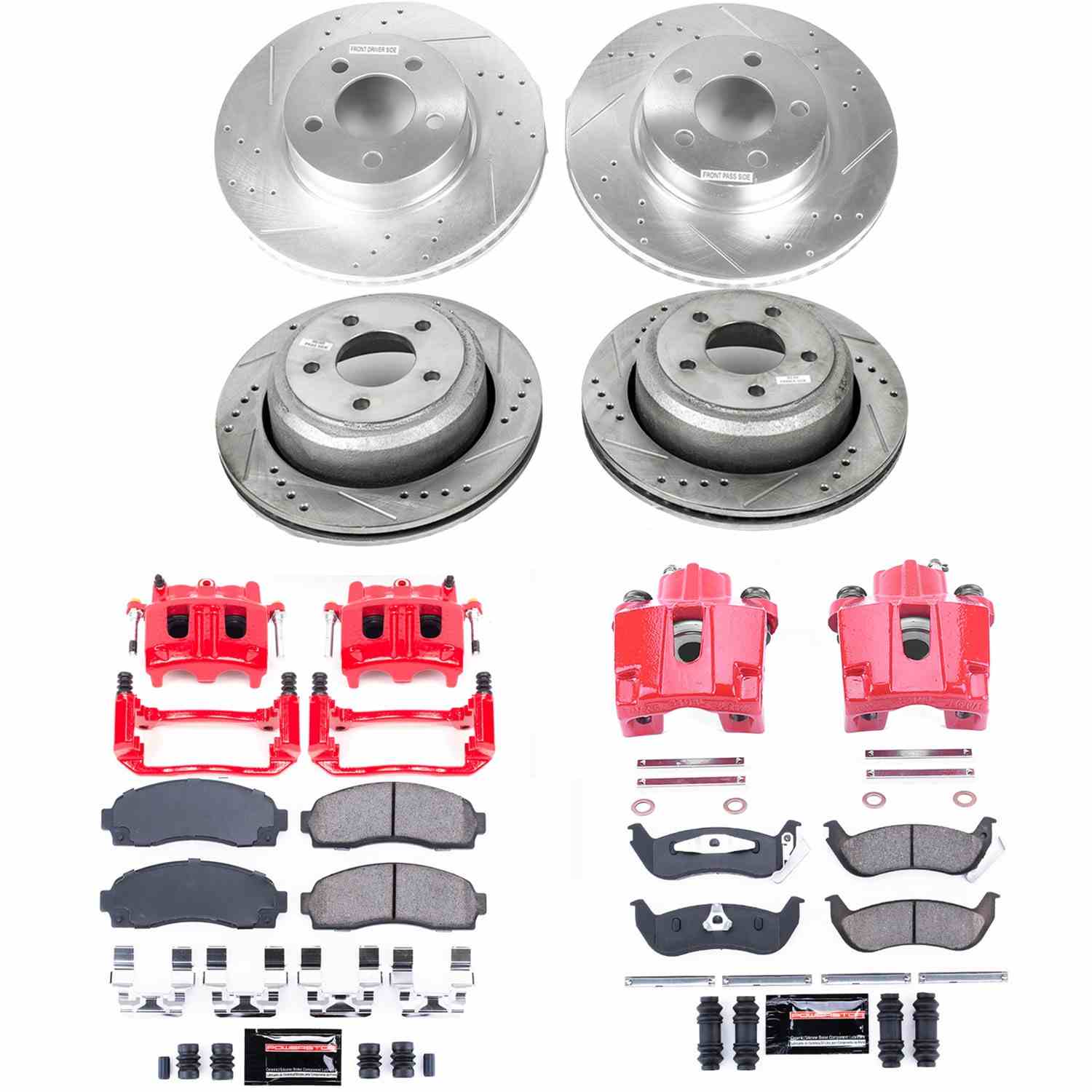 Power Stop 10-11 Ford Ranger Front & Rear Z23 Evolution Sport Brake Kit w/Calipers