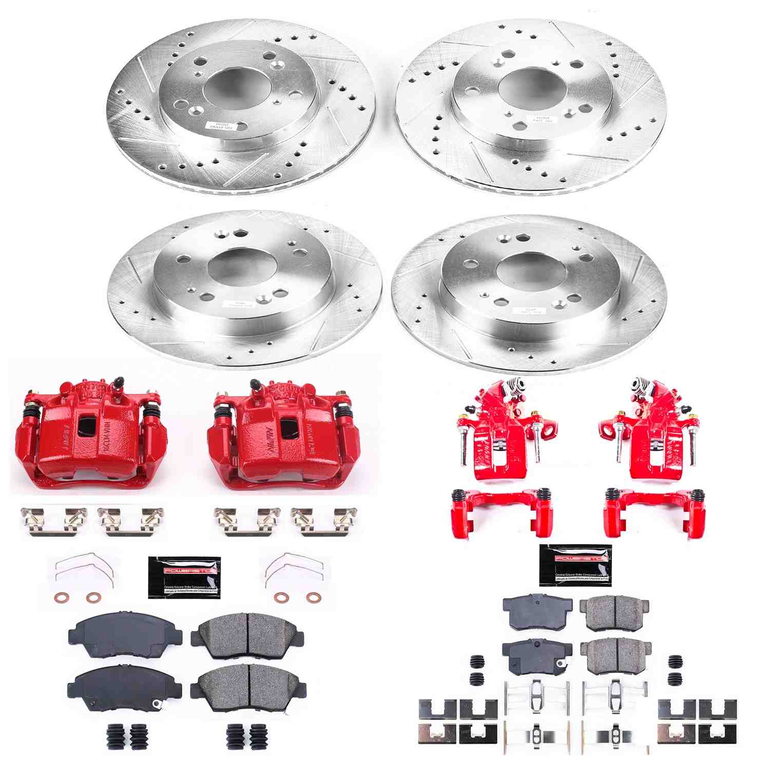 Power Stop 13-15 Acura ILX Front & Rear Z23 Evolution Sport Brake Kit w/Calipers