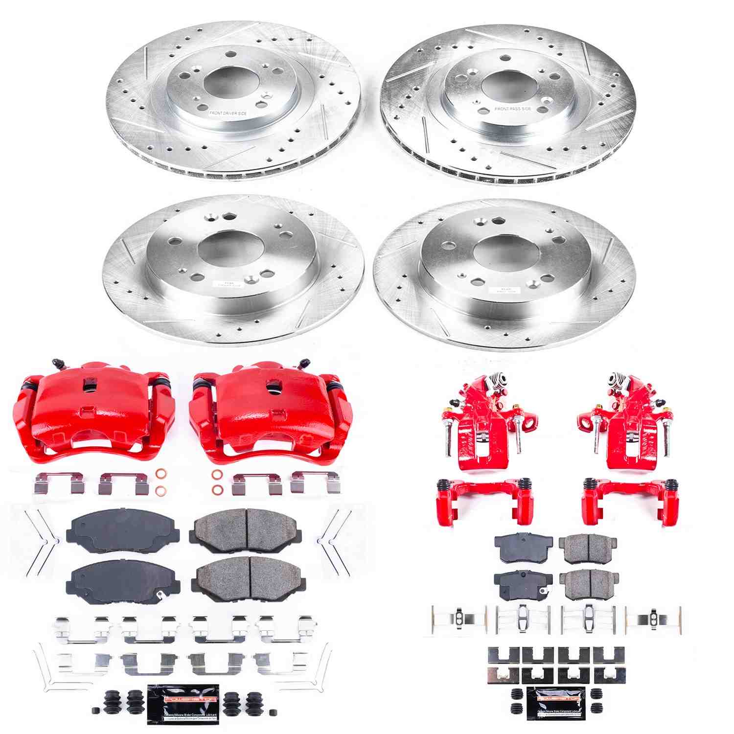 Power Stop 12-15 Honda Civic Front & Rear Z23 Evolution Sport Brake Kit w/Calipers