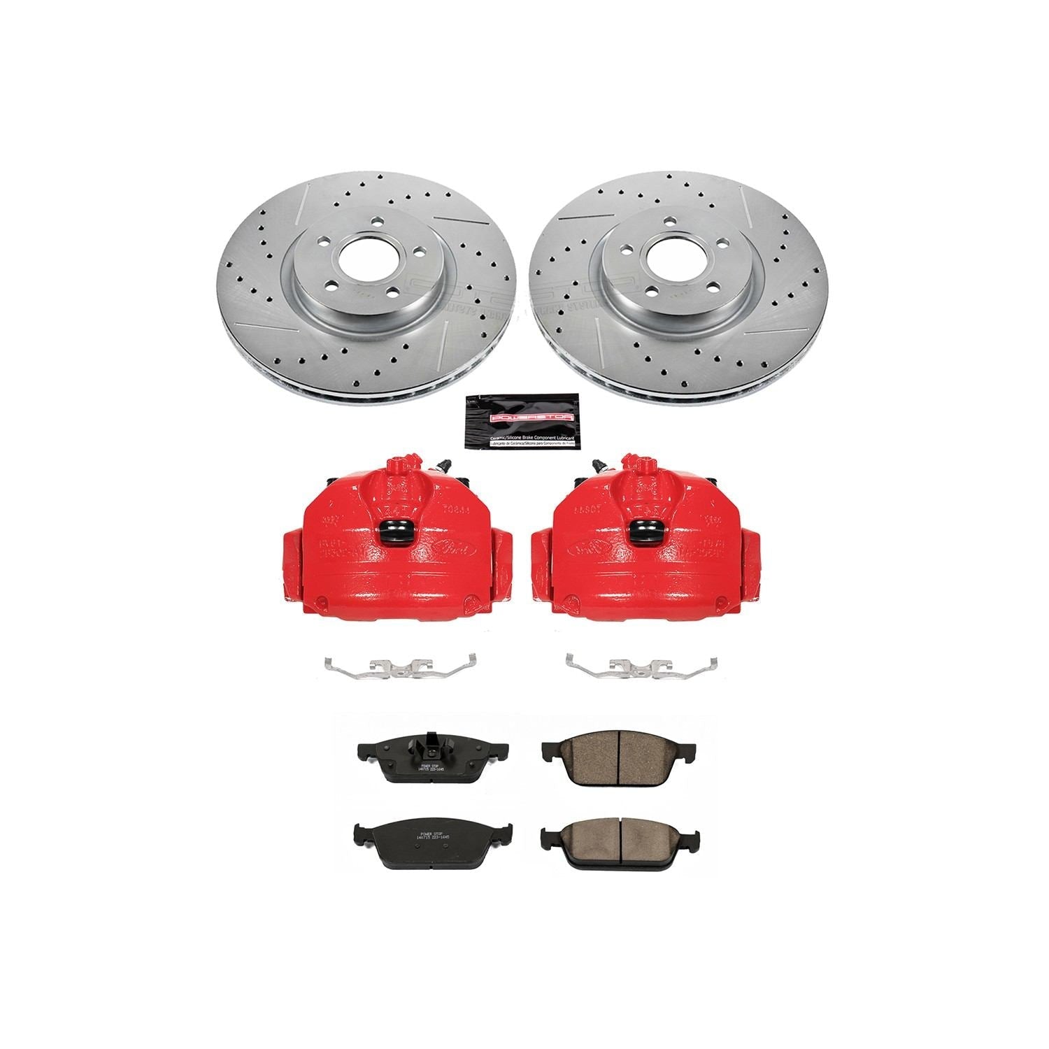 Power Stop 13-19 Ford Escape Front Z23 Evolution Sport Brake Kit w/Calipers