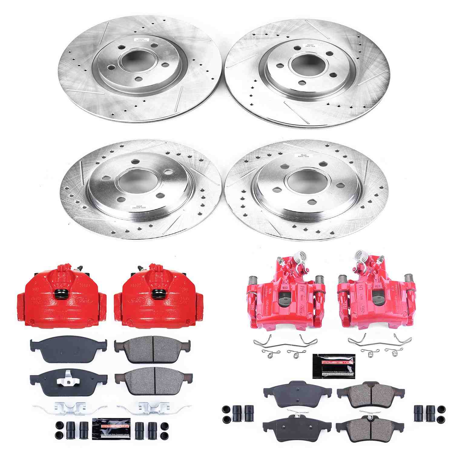 Power Stop 13-14 Ford Focus Front & Rear Z23 Evolution Sport Brake Kit w/Calipers