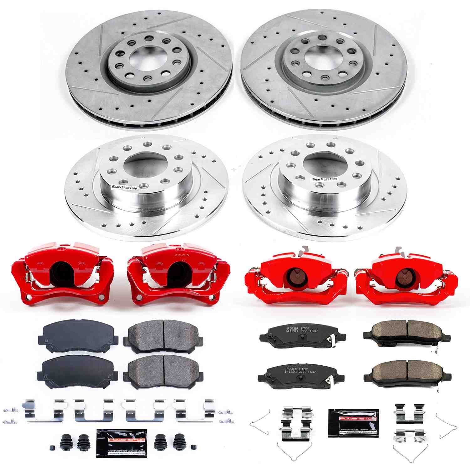 Power Stop 13-16 Dodge Dart Front & Rear Z23 Evolution Sport Brake Kit w/Calipers
