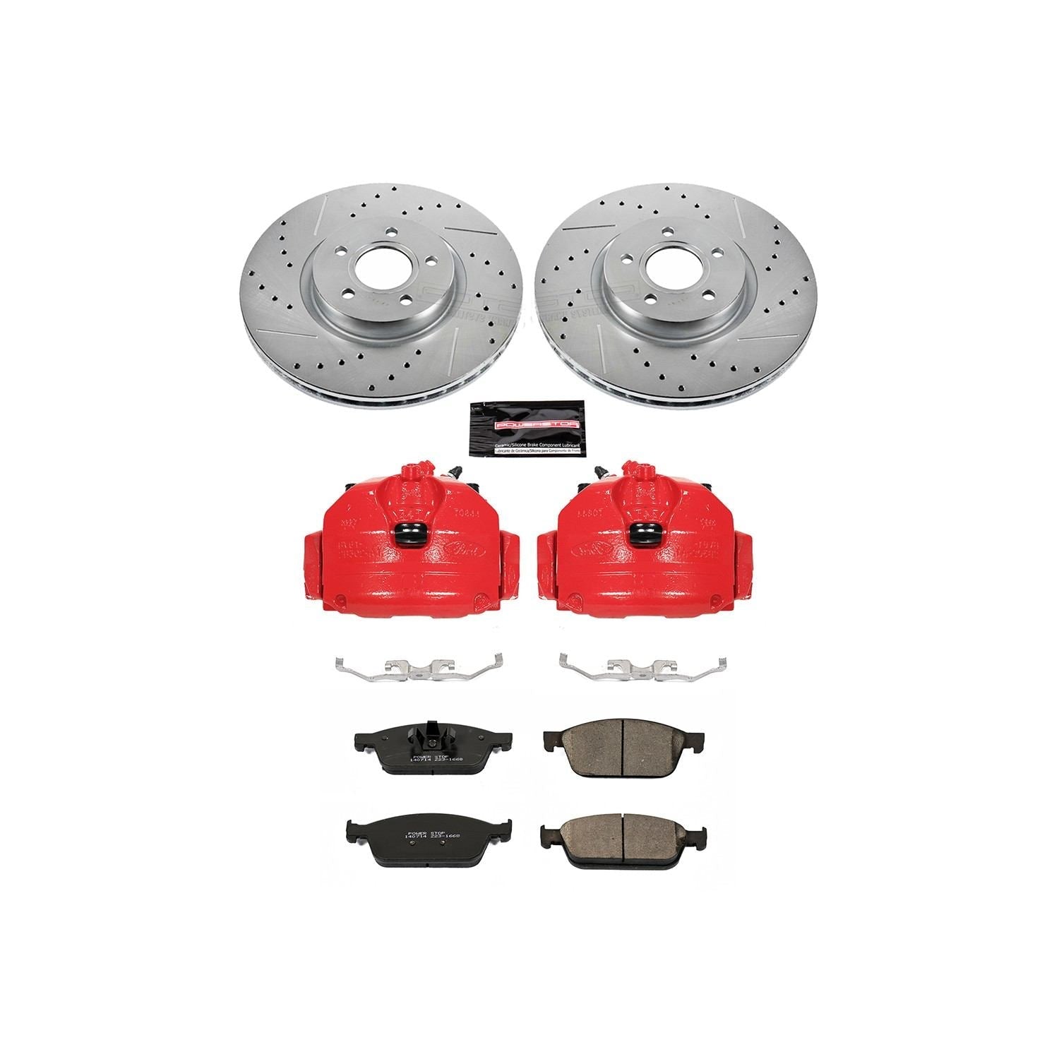 Power Stop 13-14 Ford Focus Front Z23 Evolution Sport Brake Kit w/Calipers