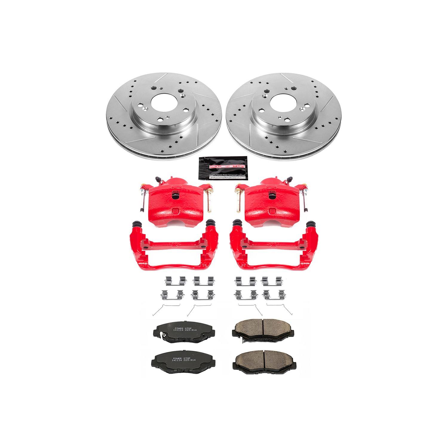 Power Stop 2013 Acura ILX Front Z23 Evolution Sport Brake Kit w/Calipers