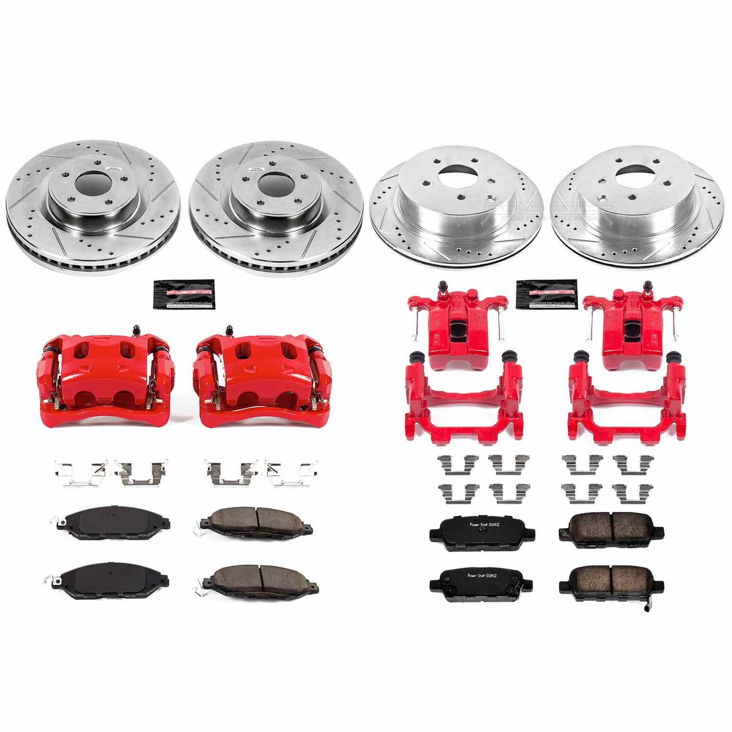 Power Stop 14-18 Infiniti QX60 Front & Rear Z23 Evolution Sport Brake Kit w/Calipers