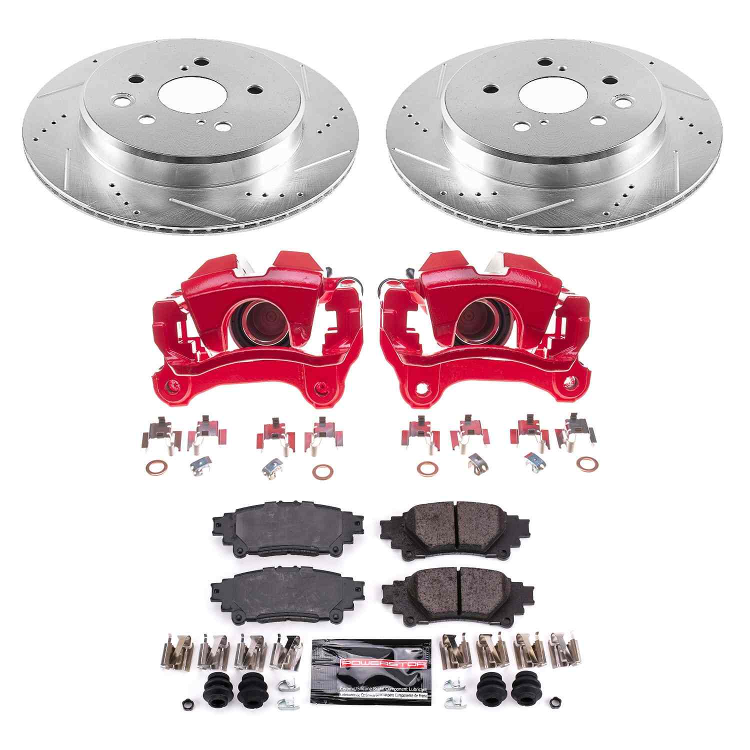 Power Stop 13-19 Lexus GS350 Rear Z23 Evolution Sport Brake Kit w/Calipers